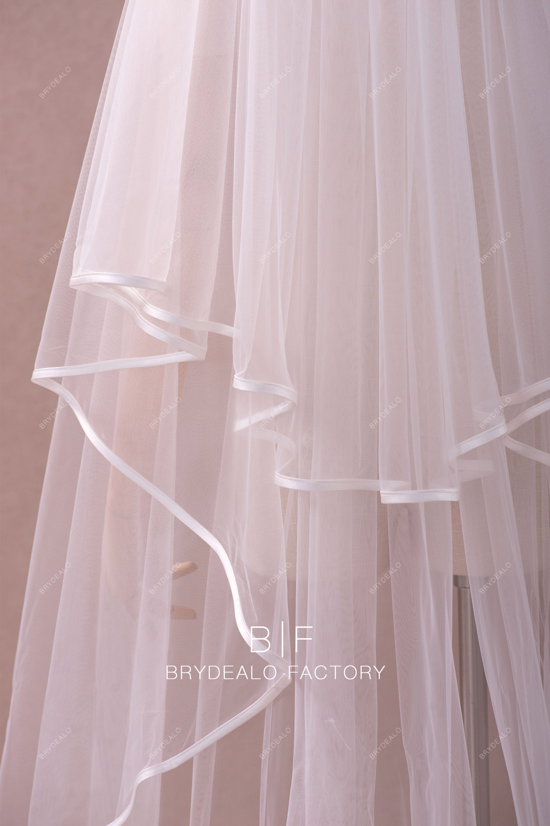 best satin ribbon veil 