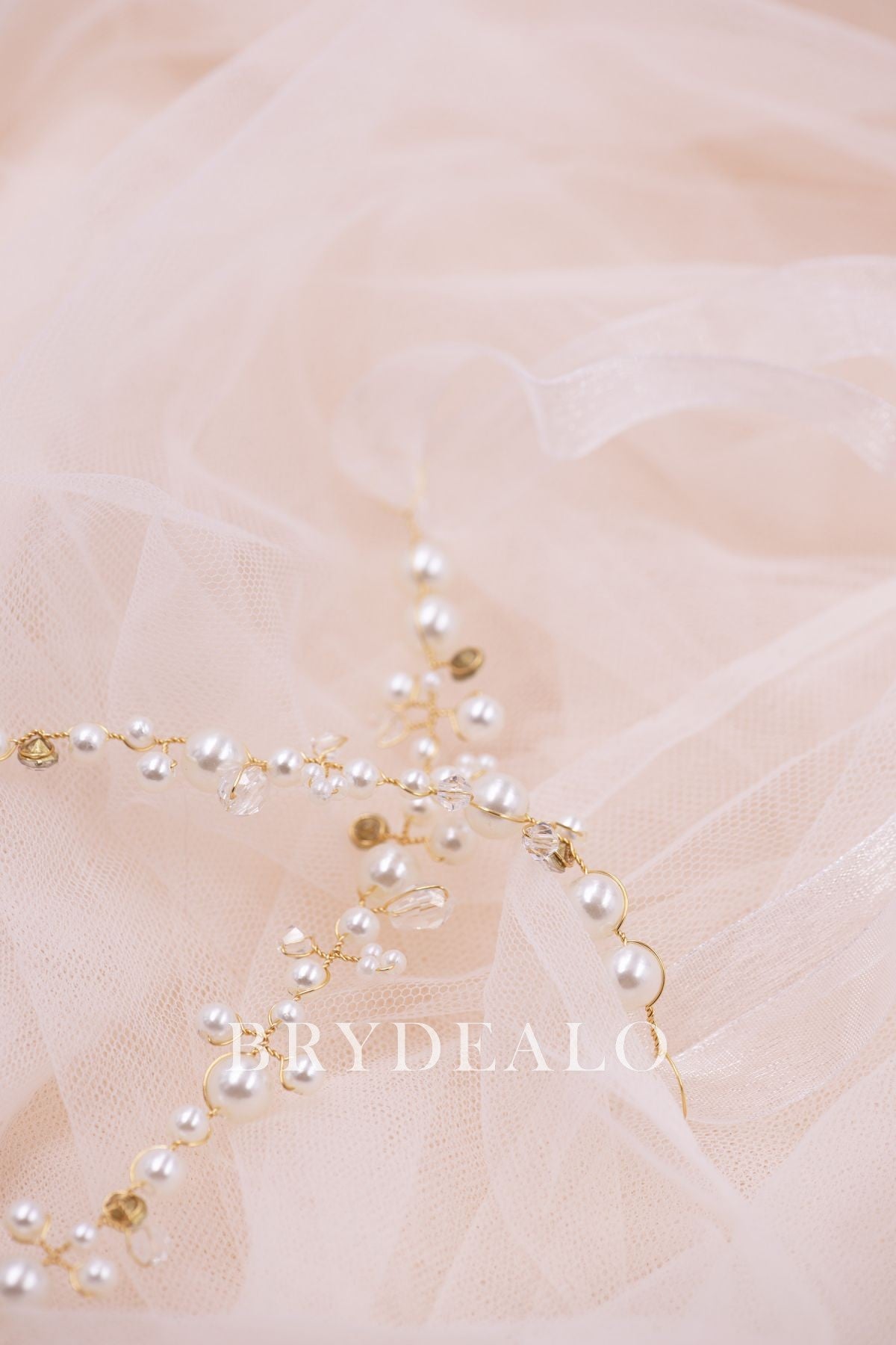 Fairy Pearls Rhinestones Bridal Wedding Headpiece