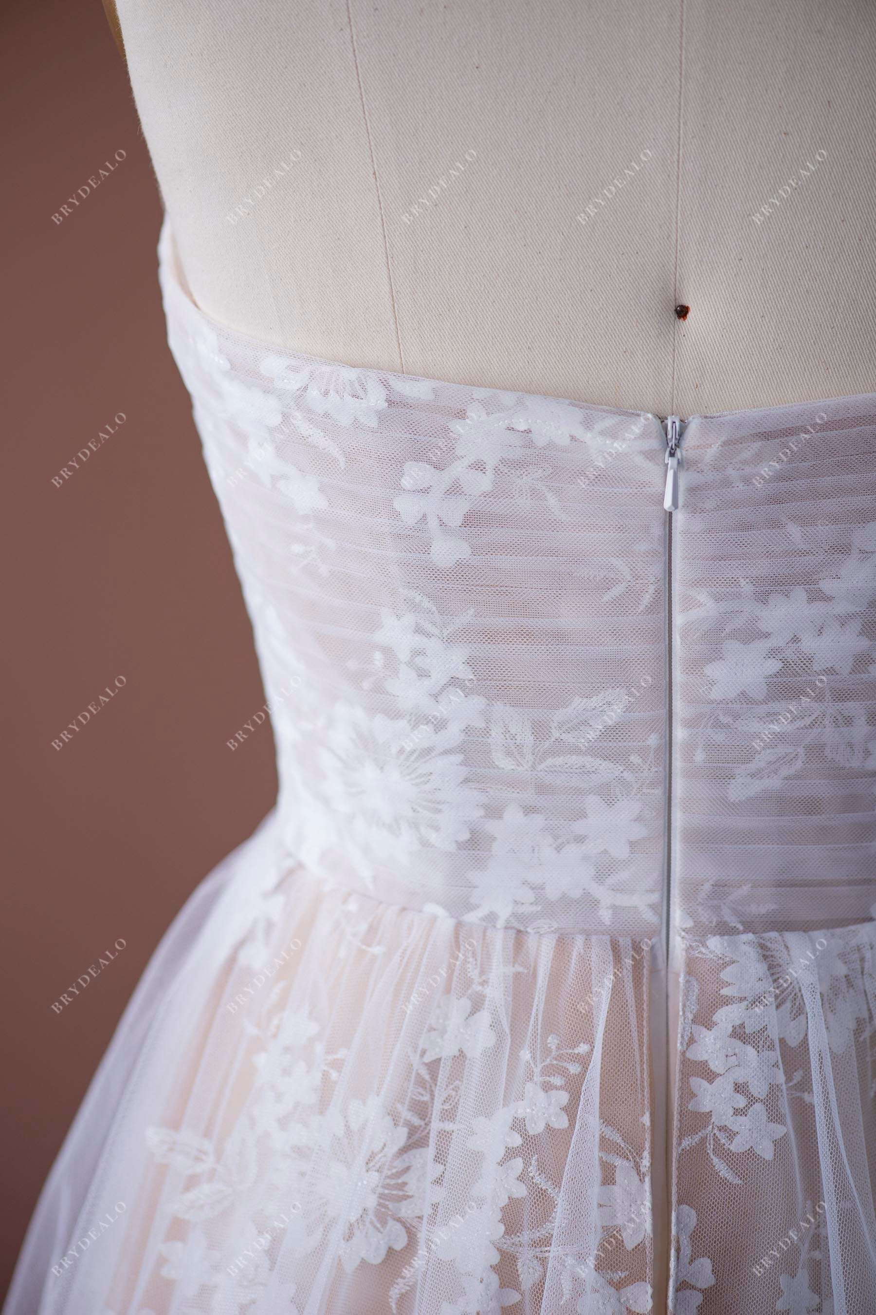 designer lace outdoor bridal dress