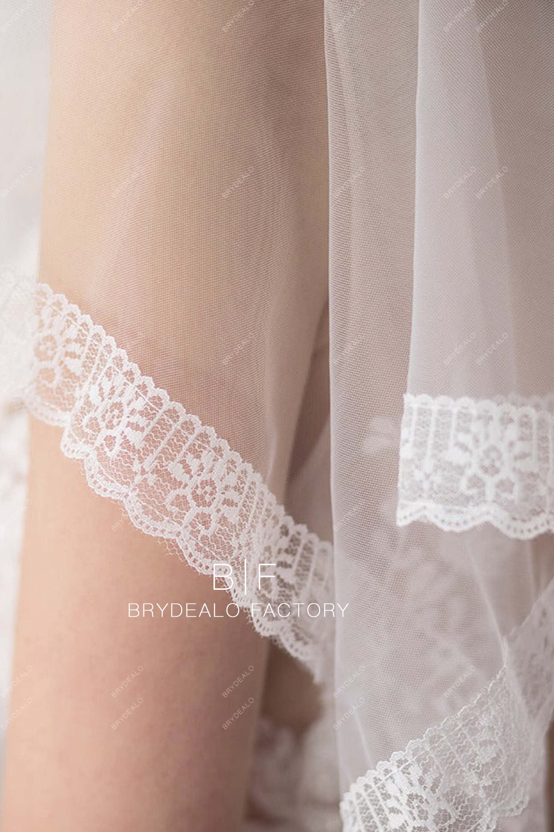 lace edge bridal veil 