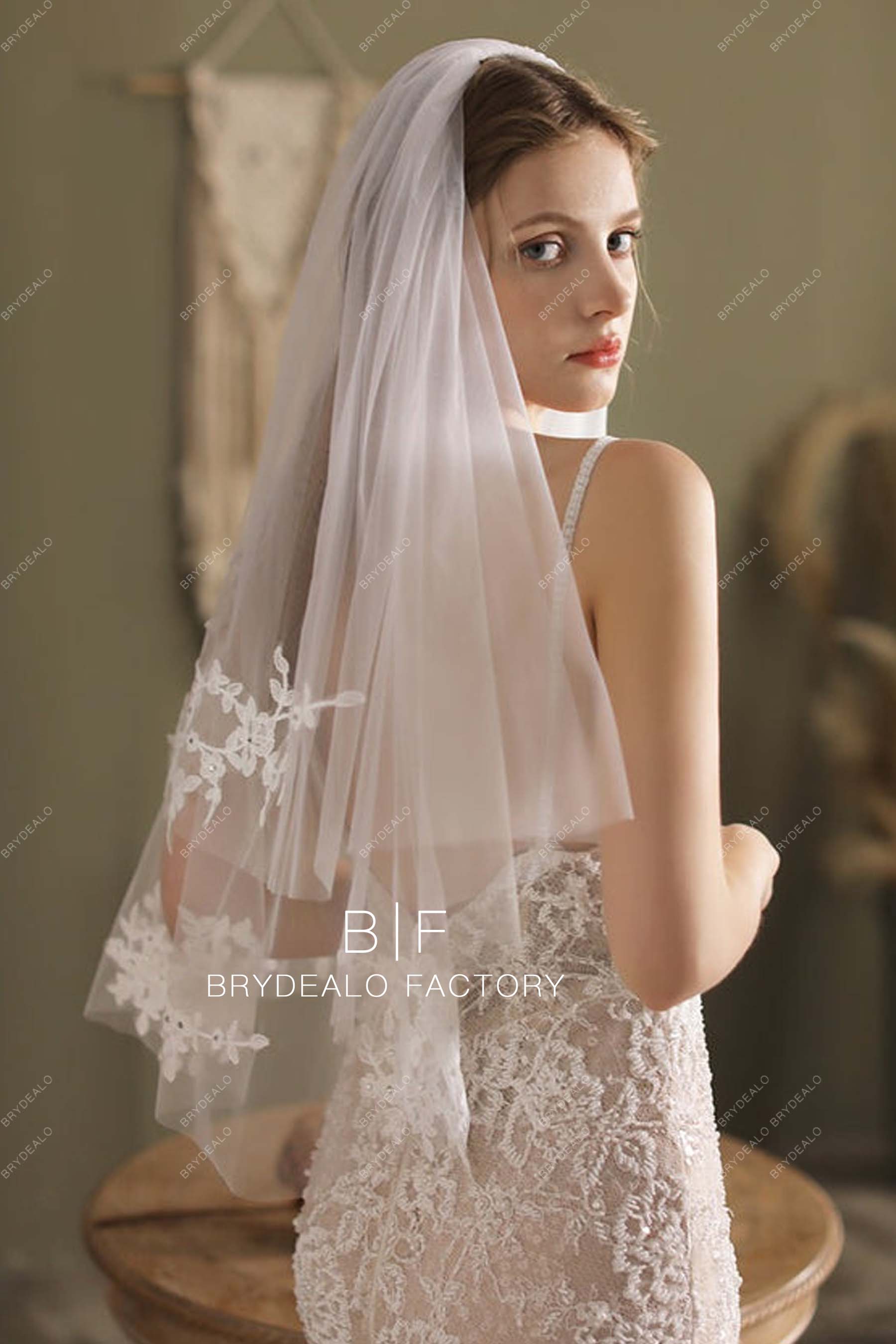 Two-Tiered Lace Bridal Veil 