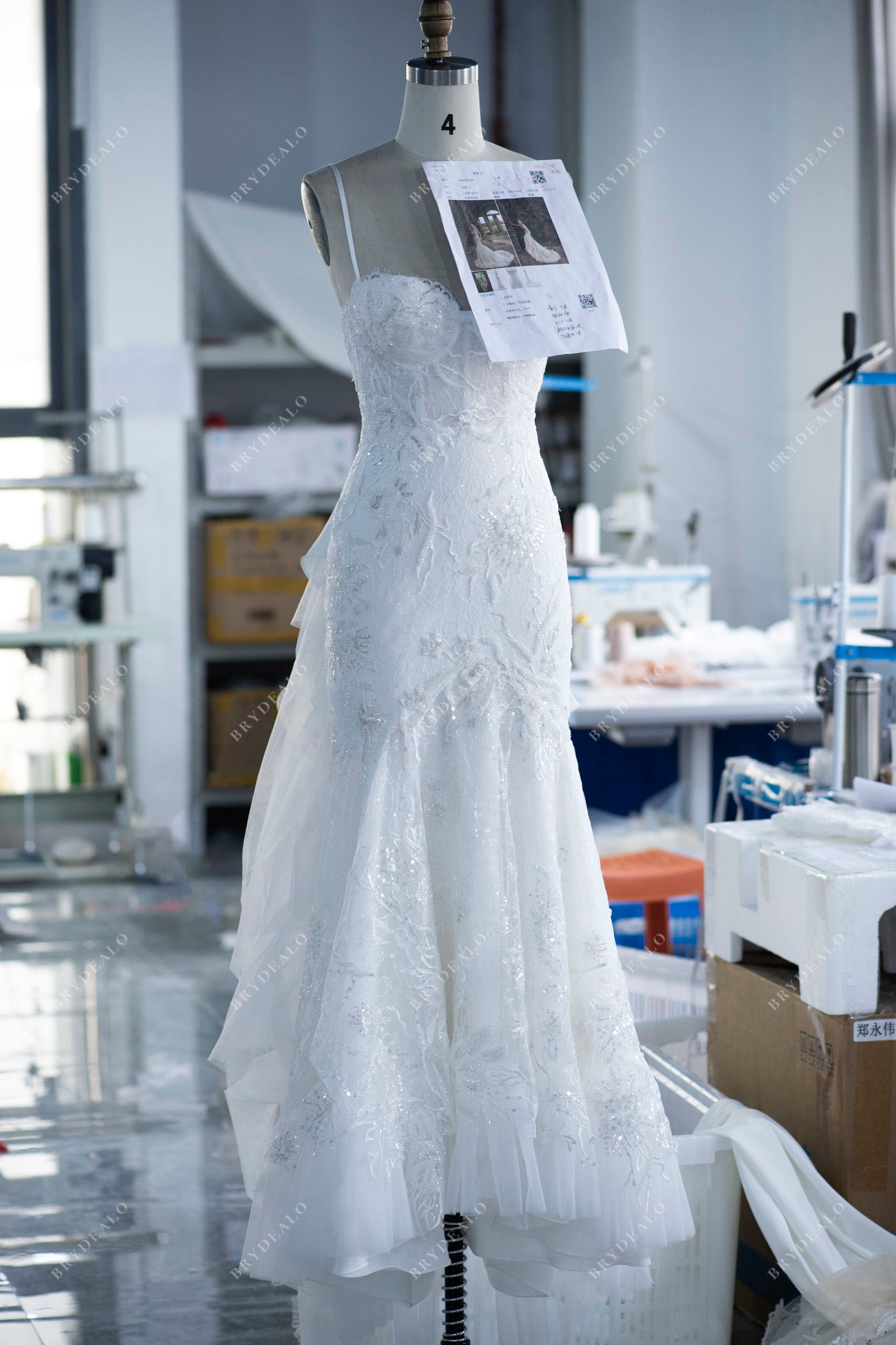 designer corset beaded lace wedding dress