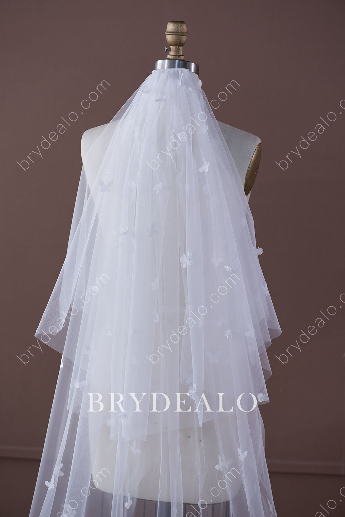 two-tier butterfly wedding veil online