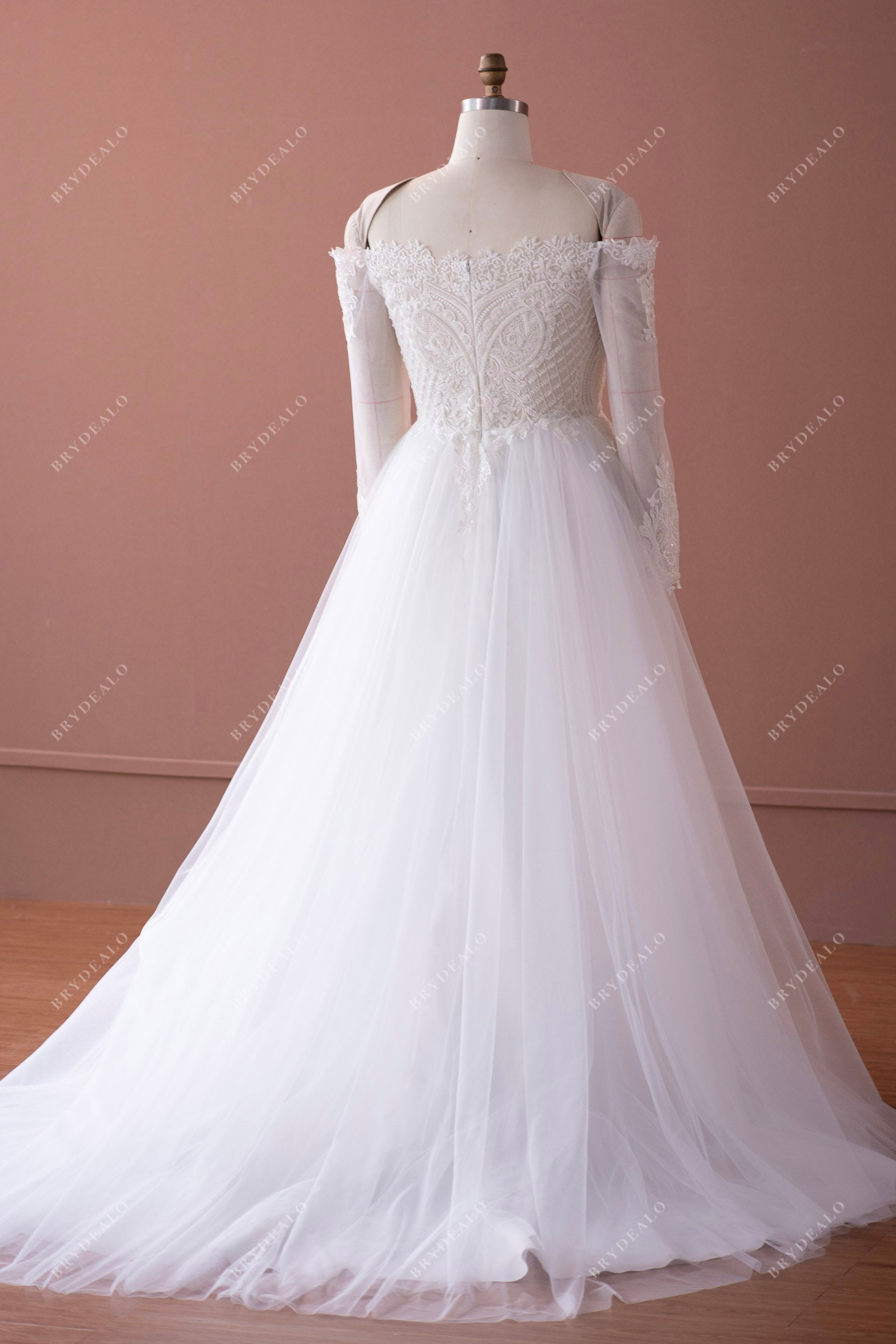 illusion back off shoulder ball gown gorgeous wedding dress