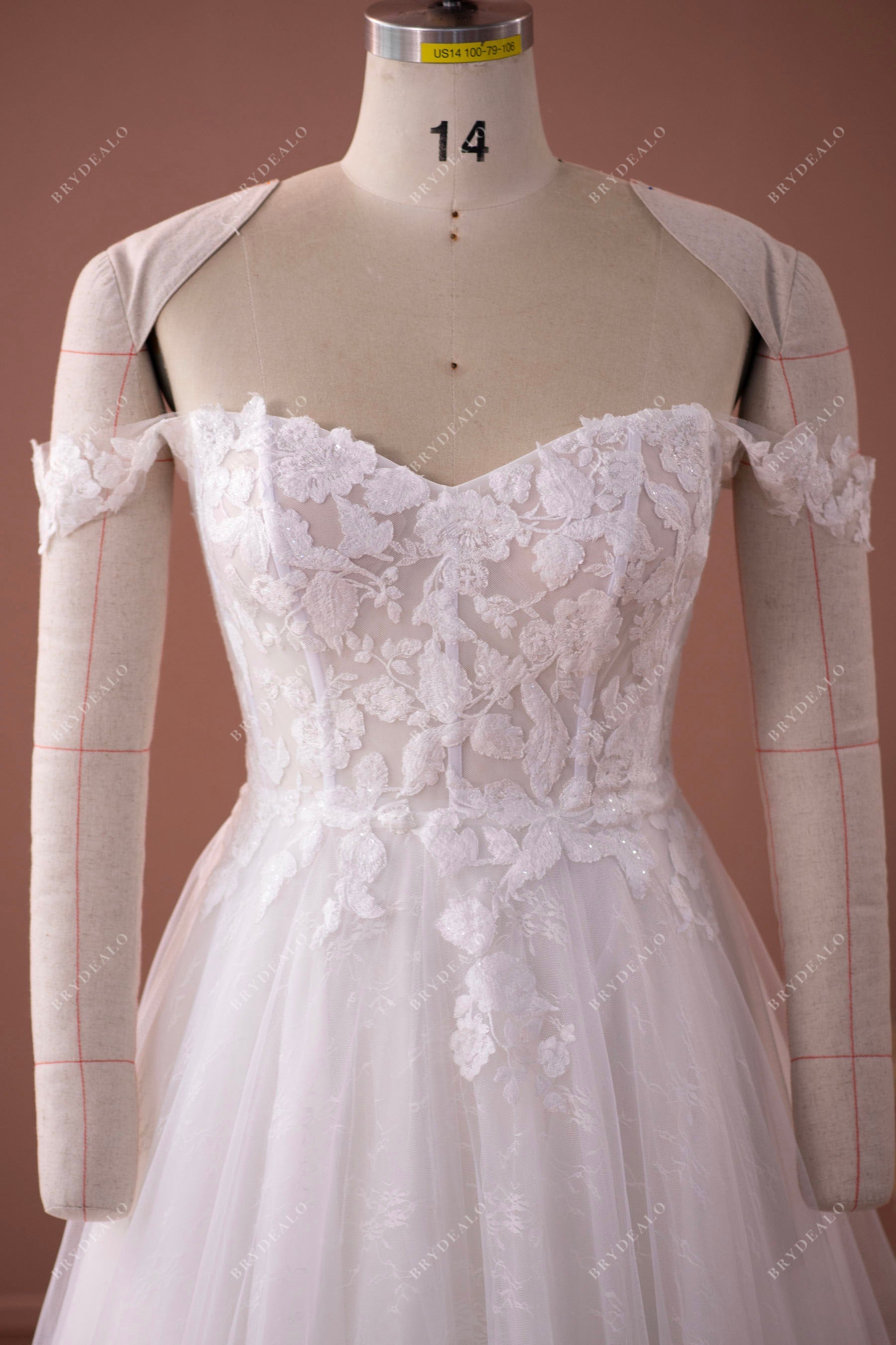 sweetheart neck off shoulder gorgeous lace wedding dress