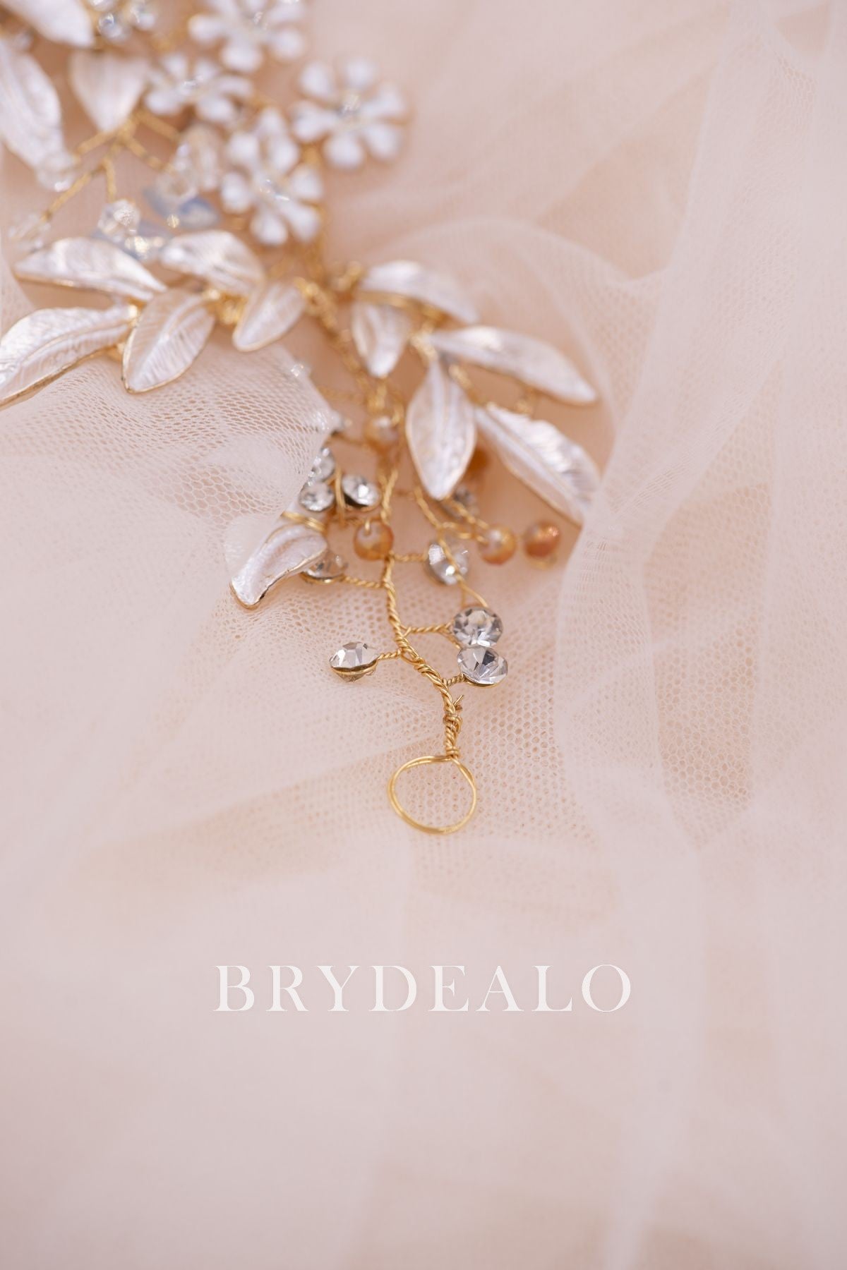 Best Luxury Opal Rhinestones Flower Leaf Headpiece