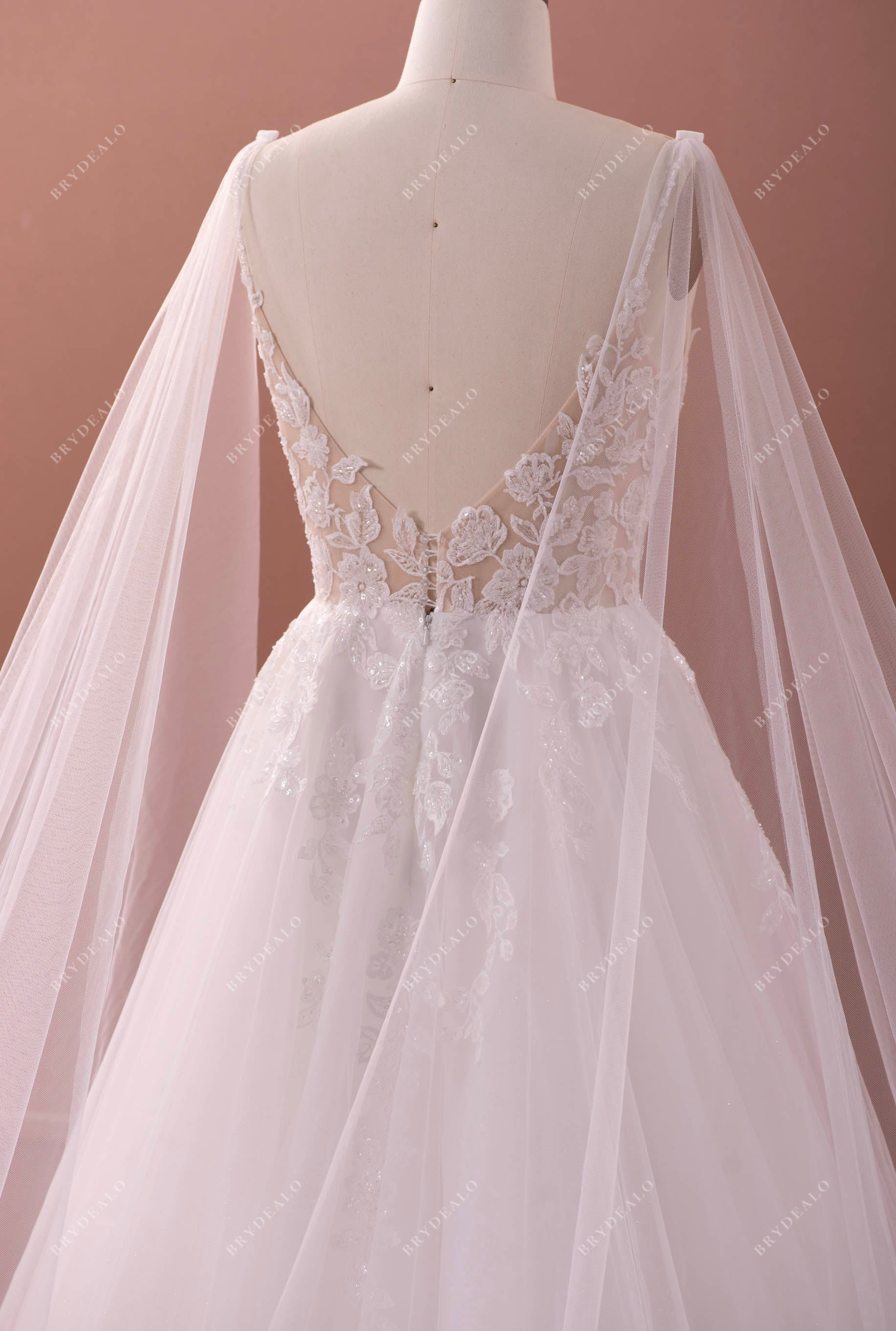 shoulder veil lace modern bridal gown