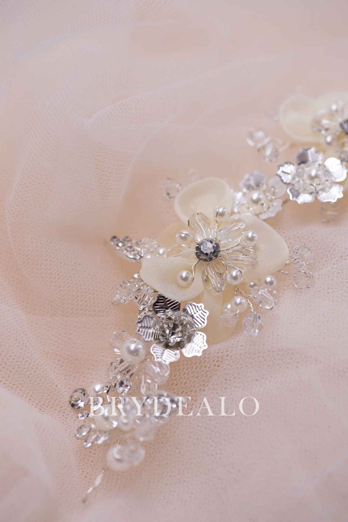 Pearls Rhinestones Bridal Headpiece 
