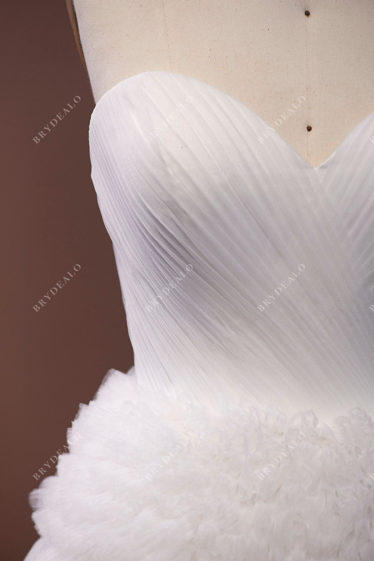 pleated tulle sweetheart beck bridal gown