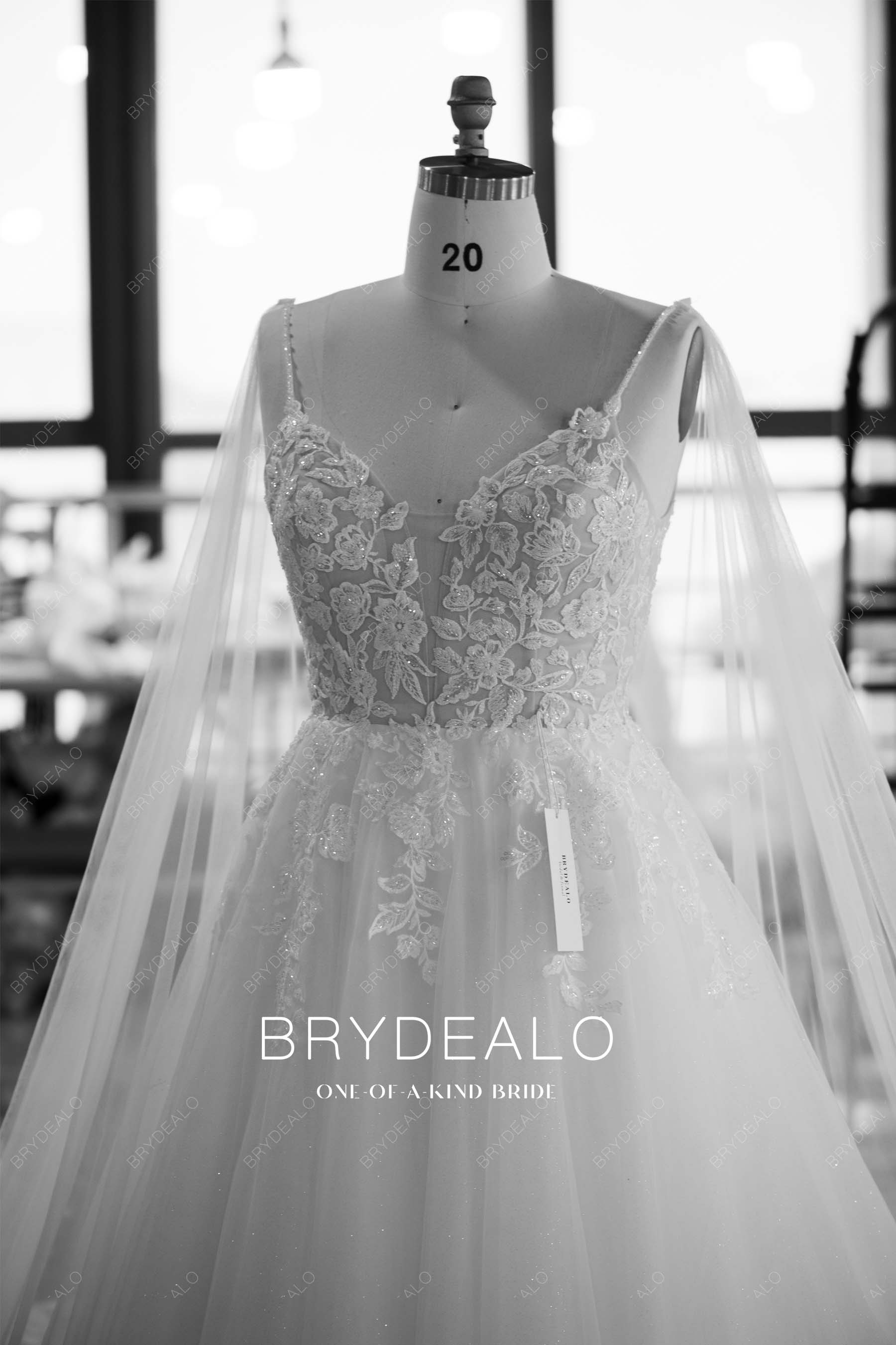 custom plus size beaded spaghetti straps plunging lace wedding dress