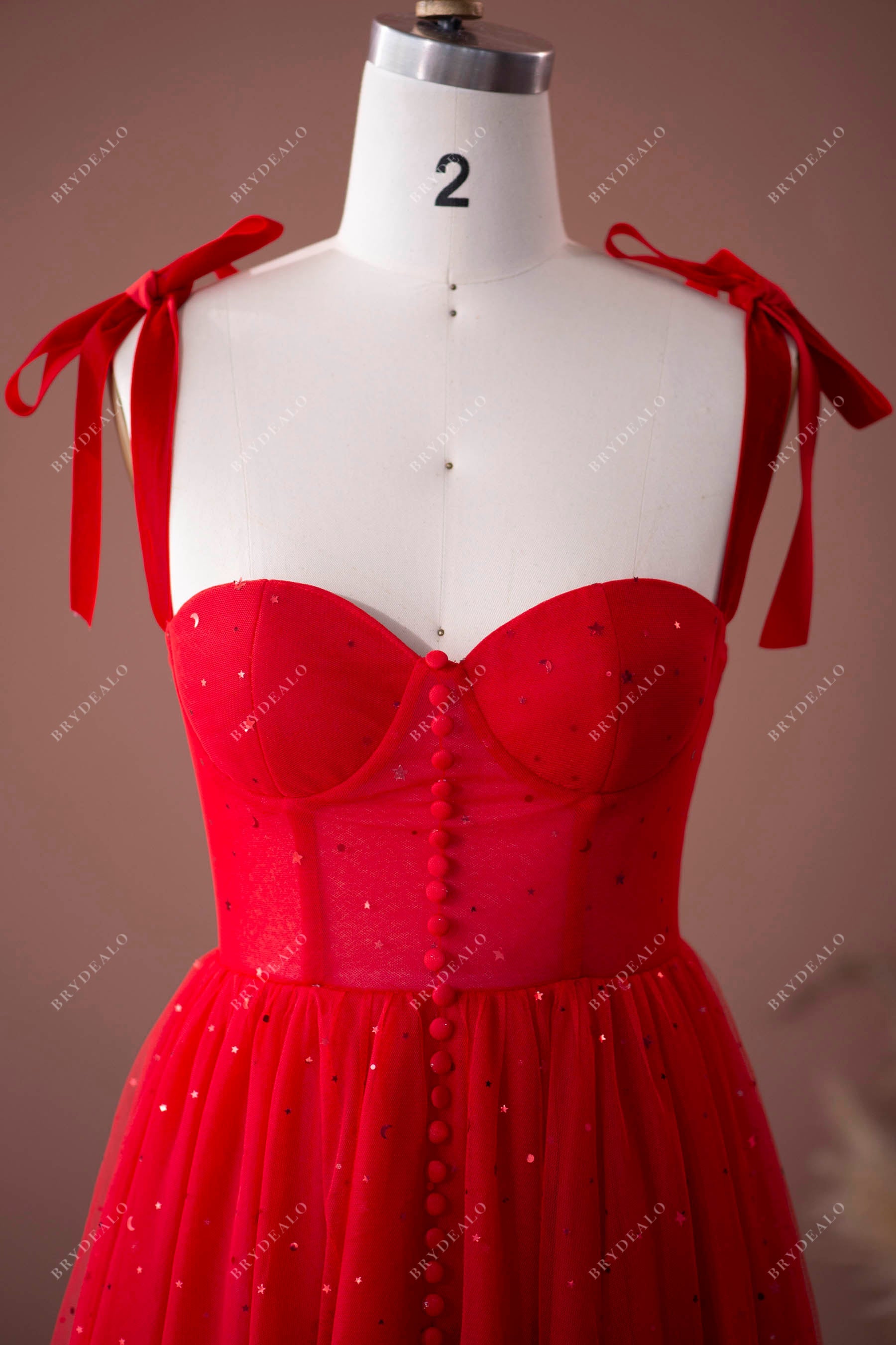 Sleeveless Visible Boning Formal Dress