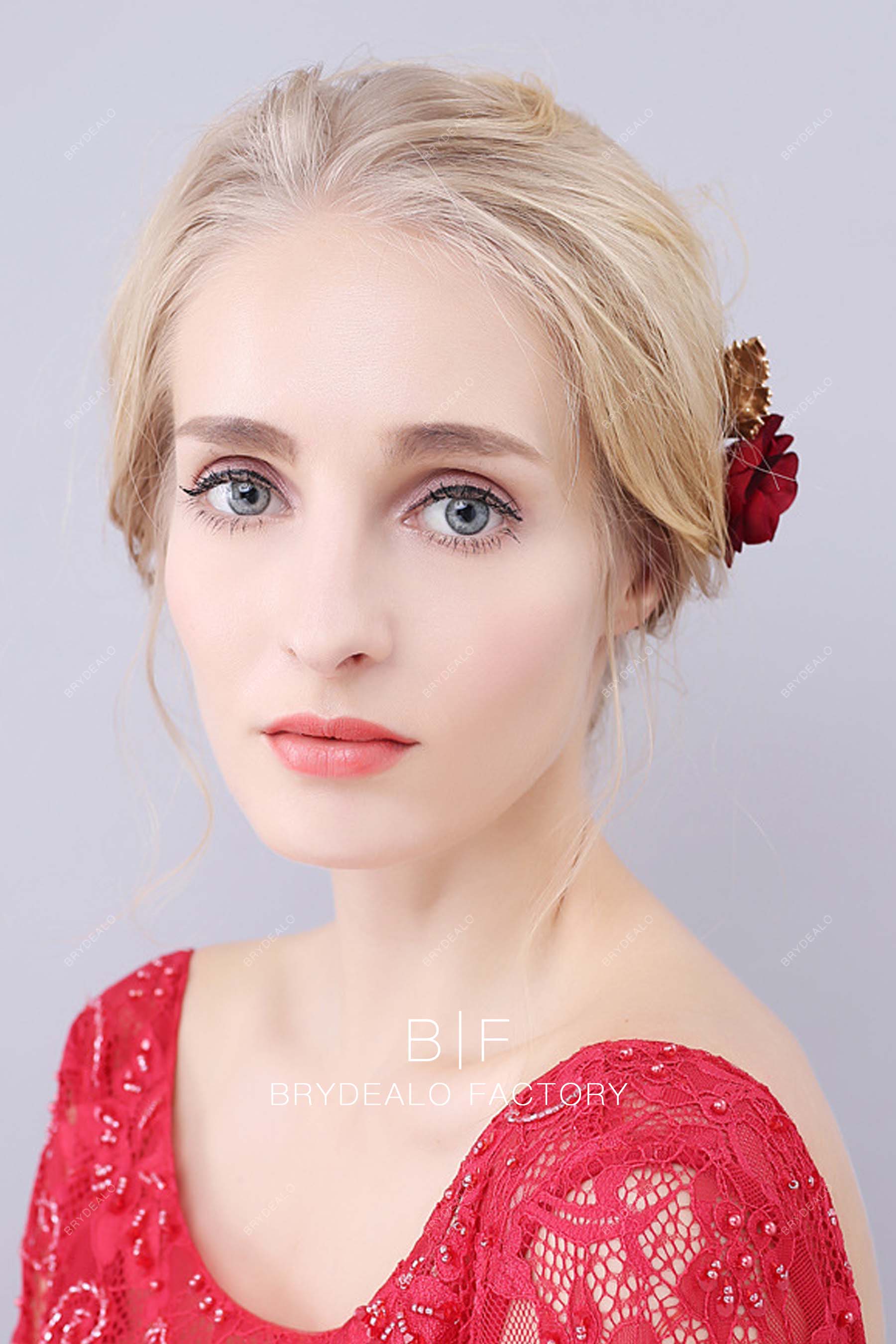 Red Rose Hair Pin for sale