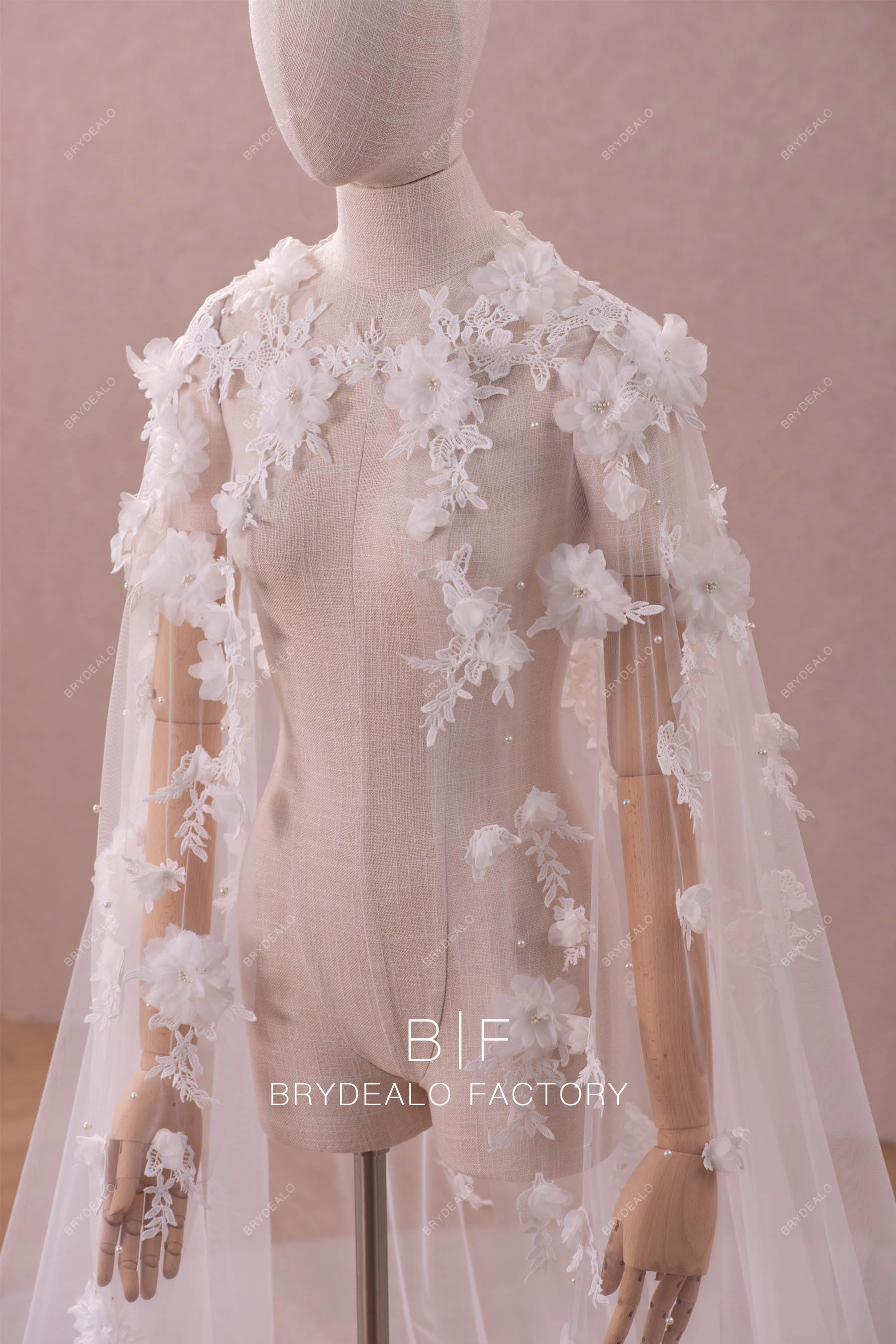 romantic flower bridal cape online