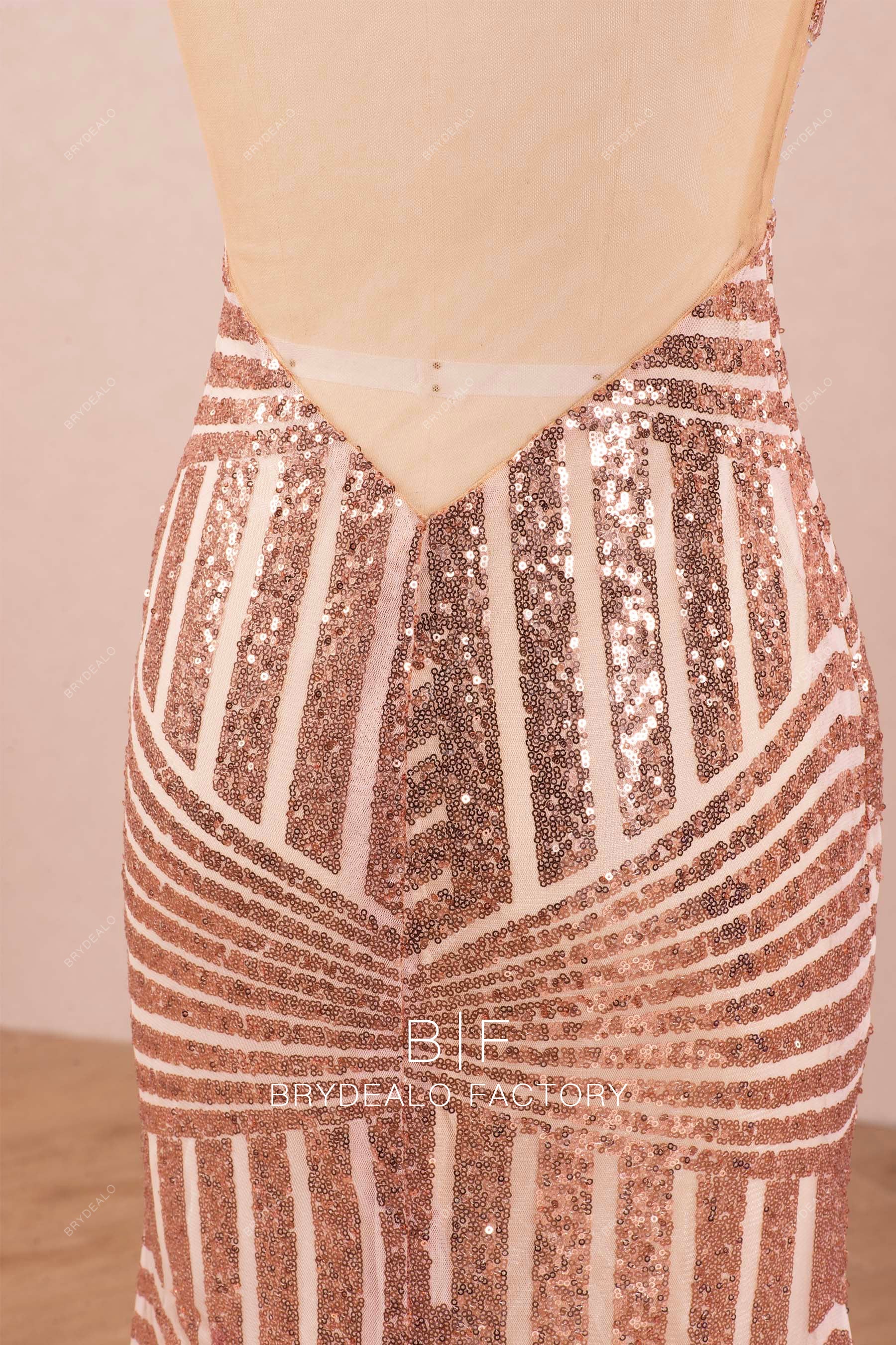 sexy open back mermaid prom dress