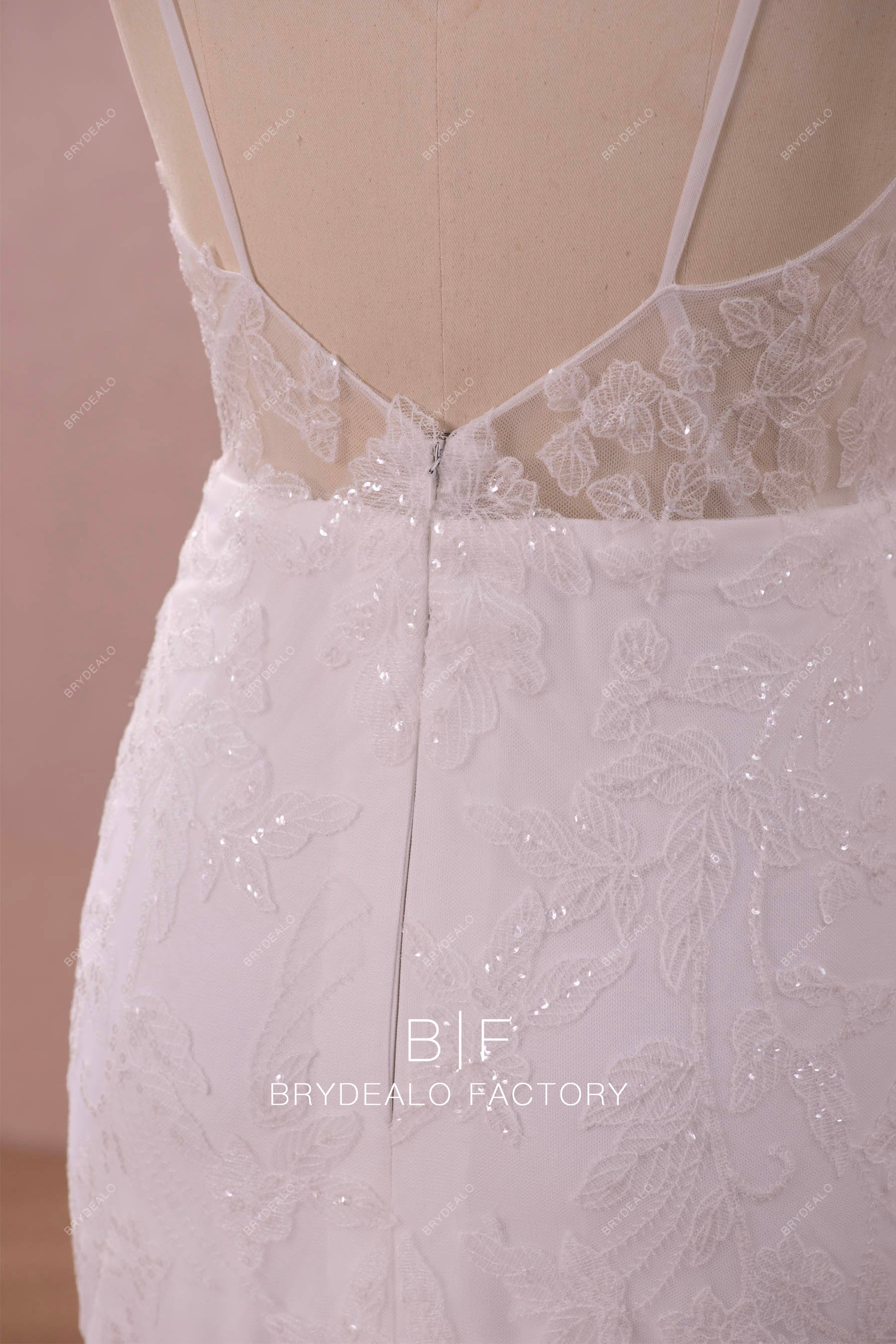 shimmery bridal lace bridal gown