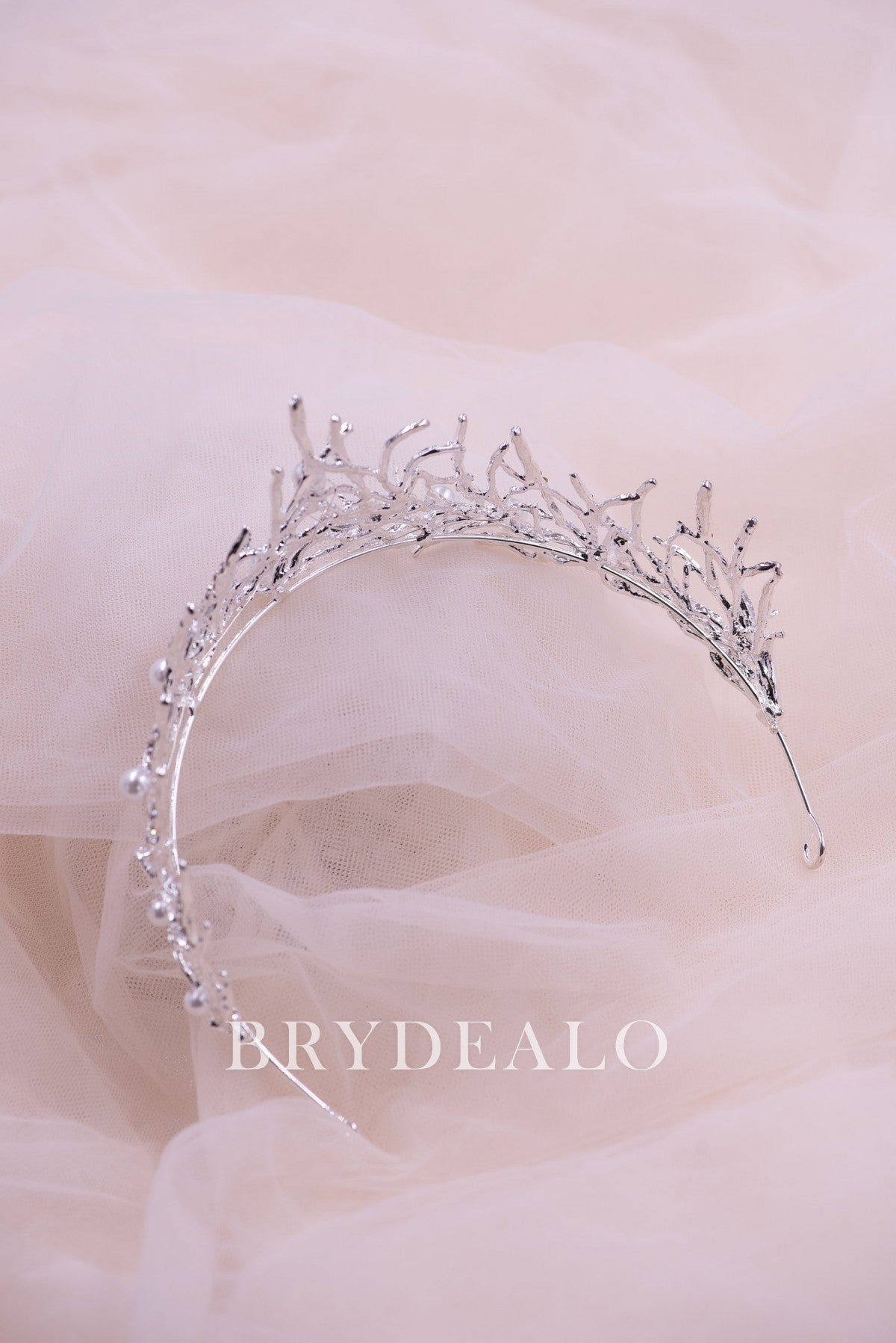 Silver Rhinestones Wedding Tiara