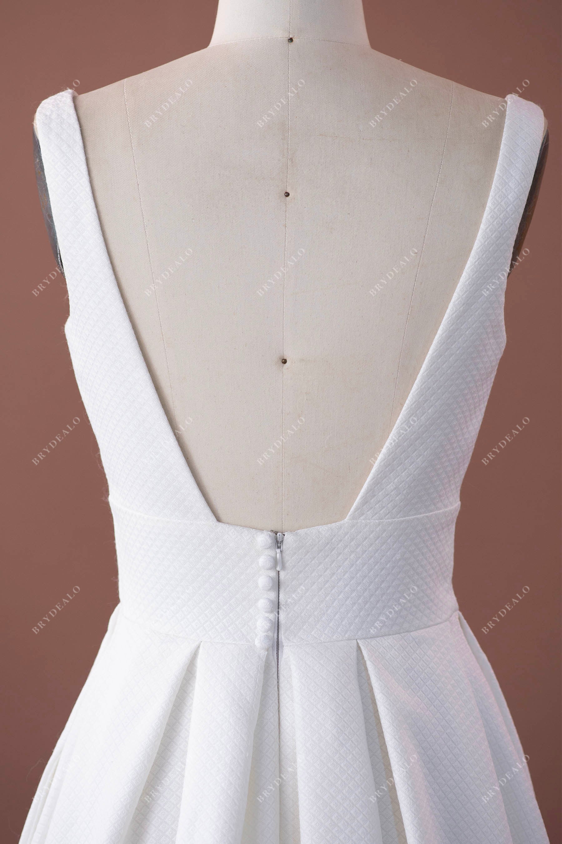 open back sleeveless bridal gown