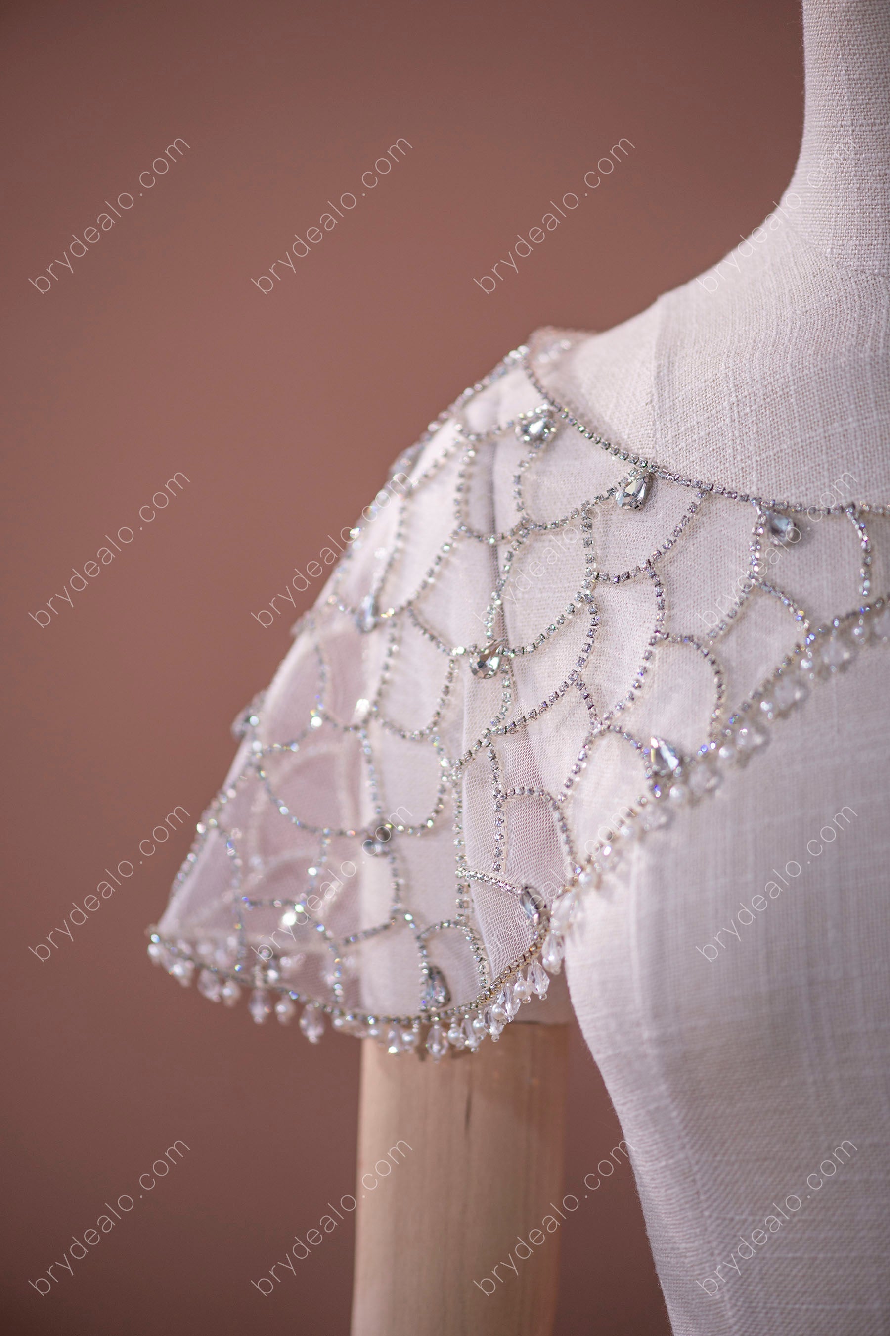 Designer Sparkly Bridal Cape