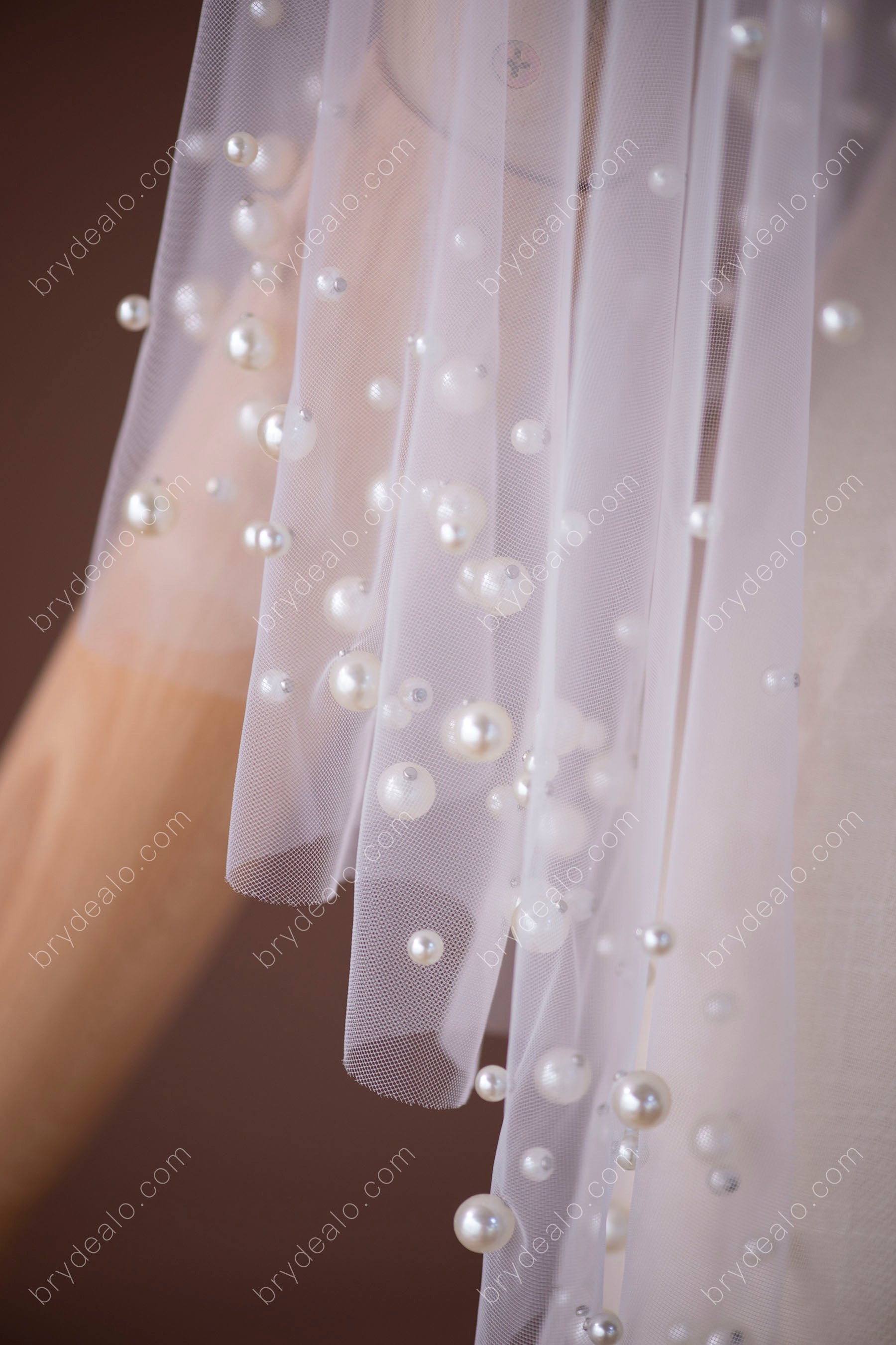 statement pearls wedding cape