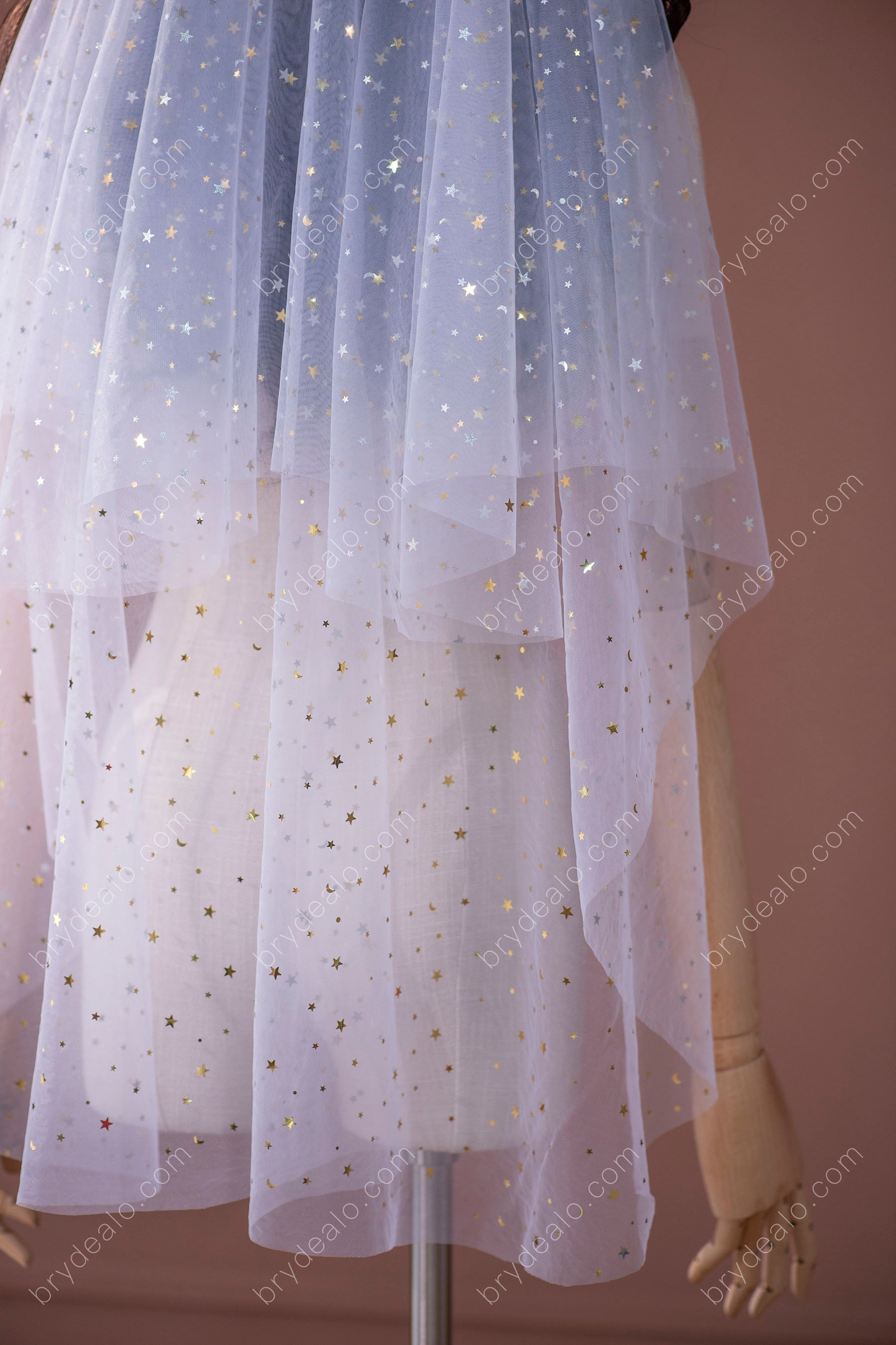 sparkly star sequin wedding veil