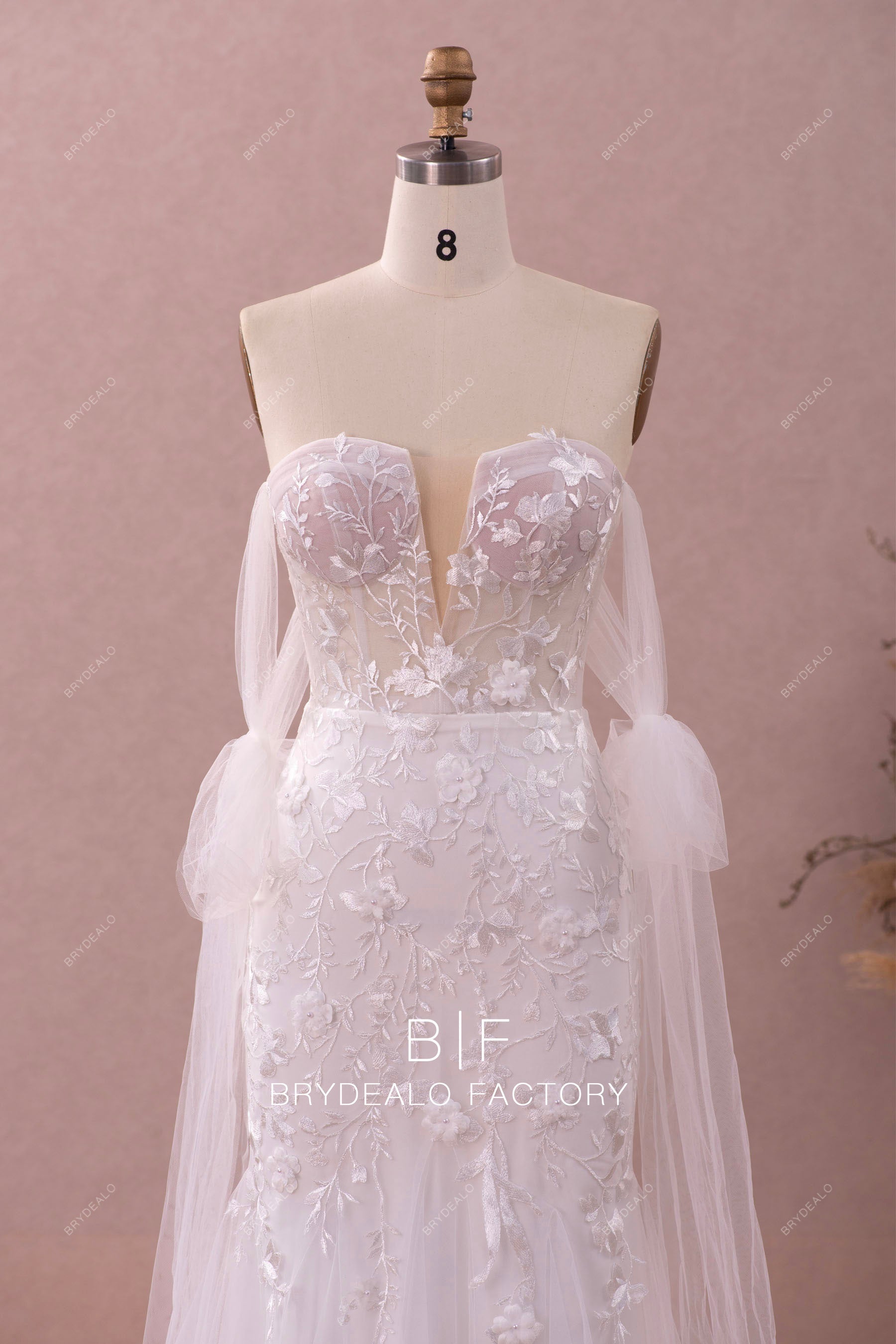 sweetheart off shoulder designer wedding dress