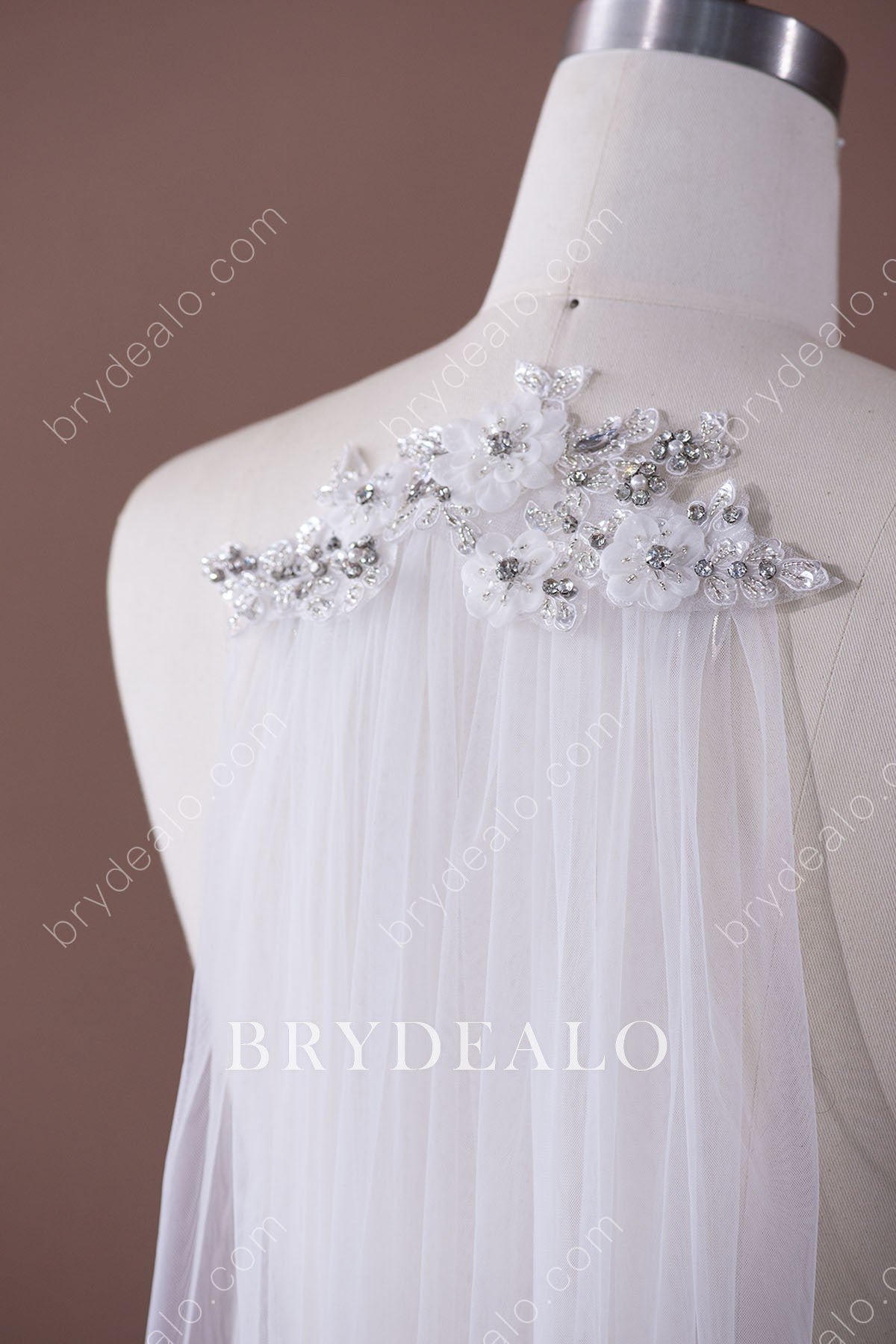 best crystals flowers bridal veil 