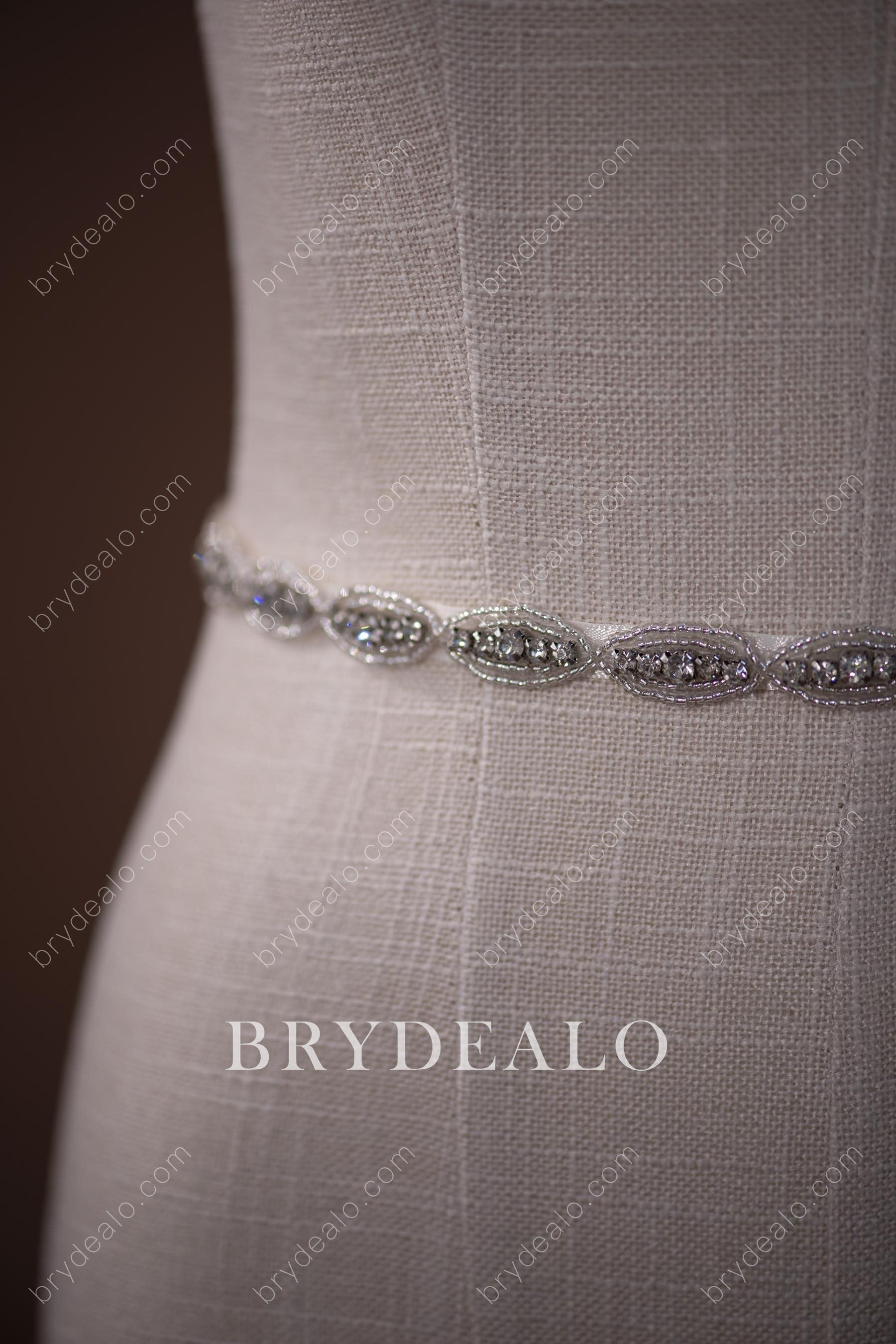 Best Stylish Oval Crystals Beaded Bridal Sash