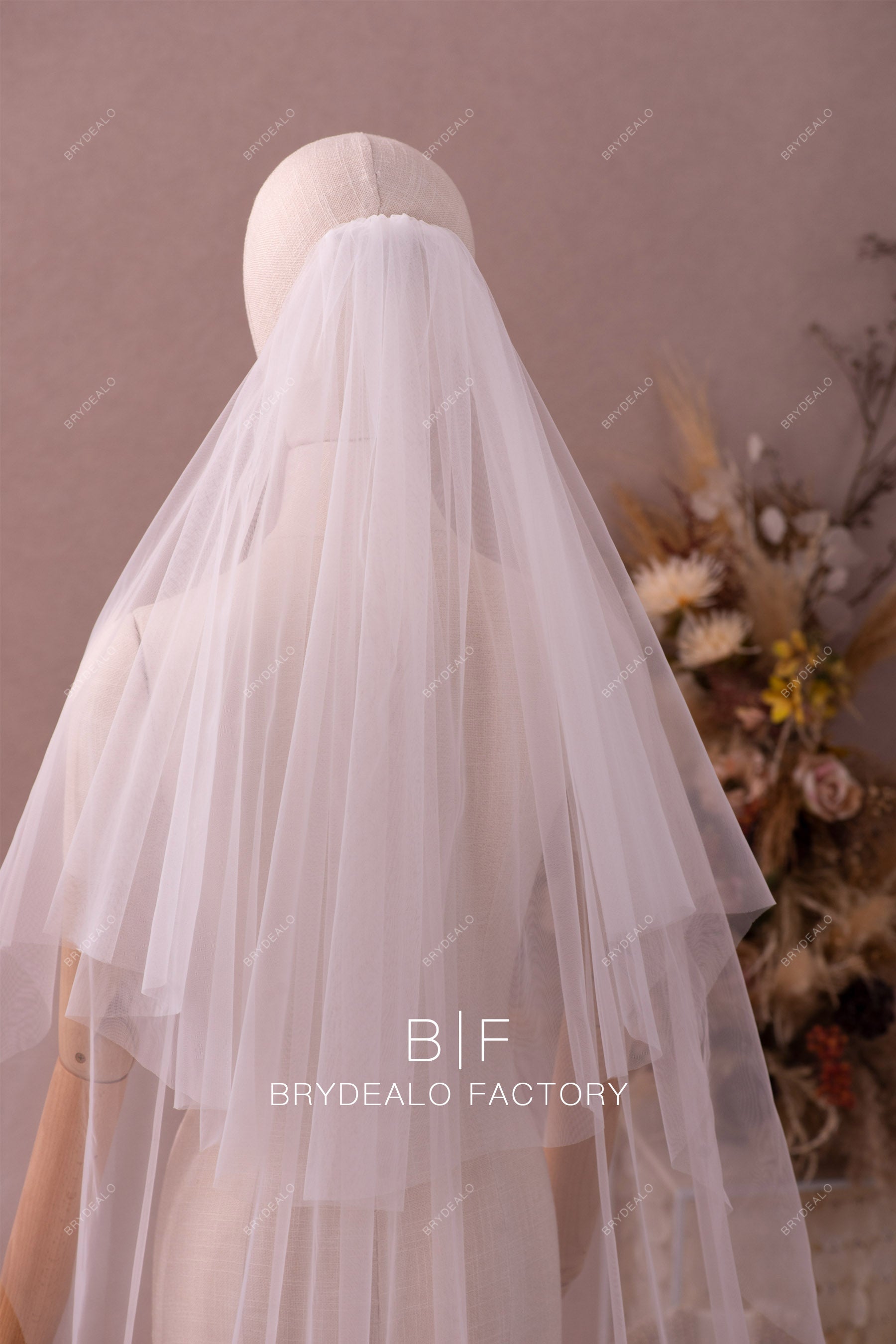 designer two tier tulle veil