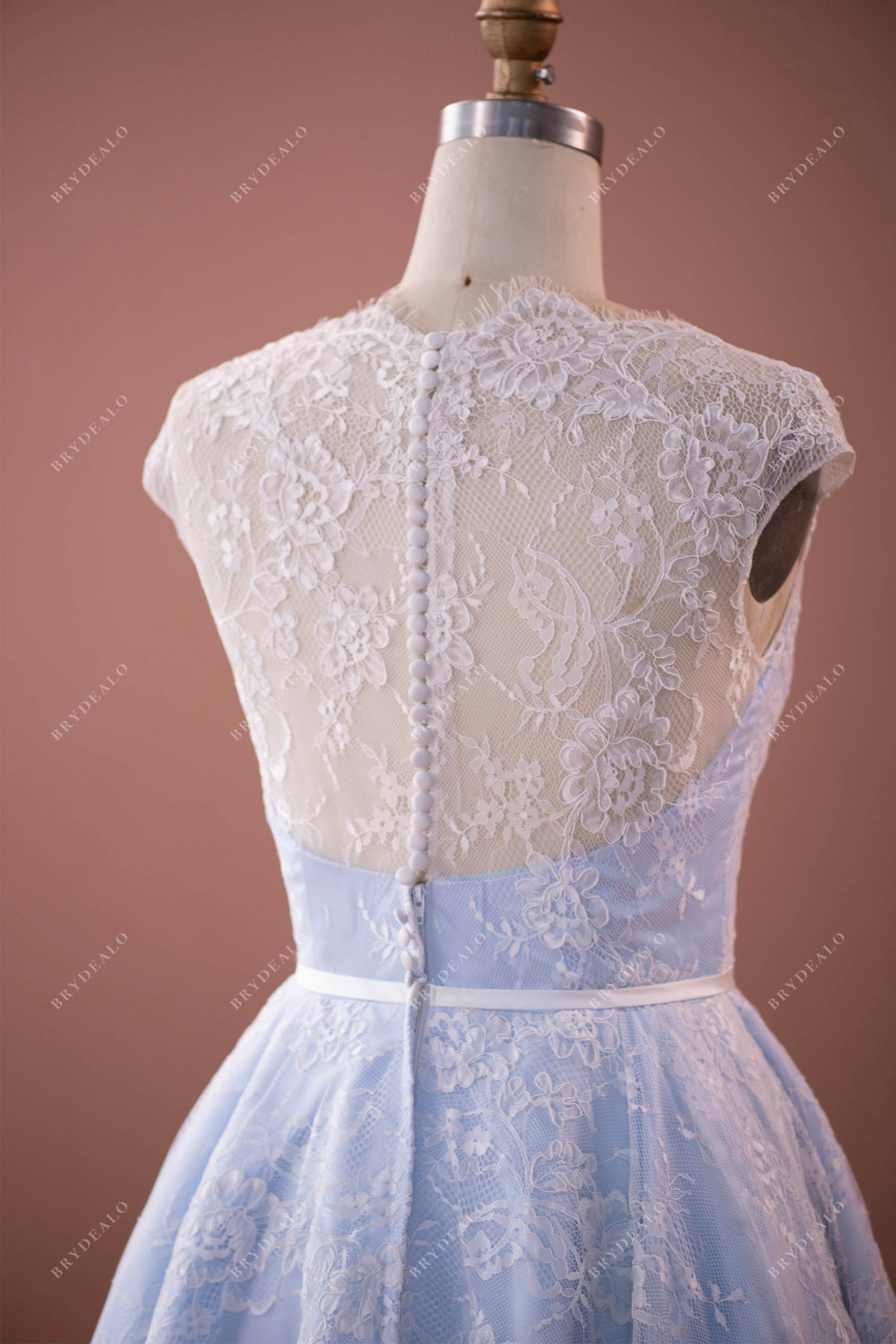 cap sleeves beautiful lace Elopement Wedding Dress