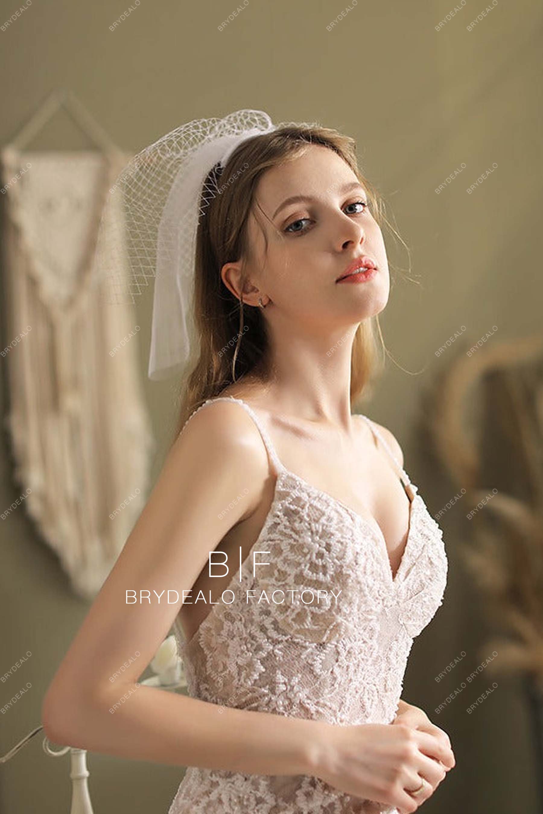 vintage short bridal veil 