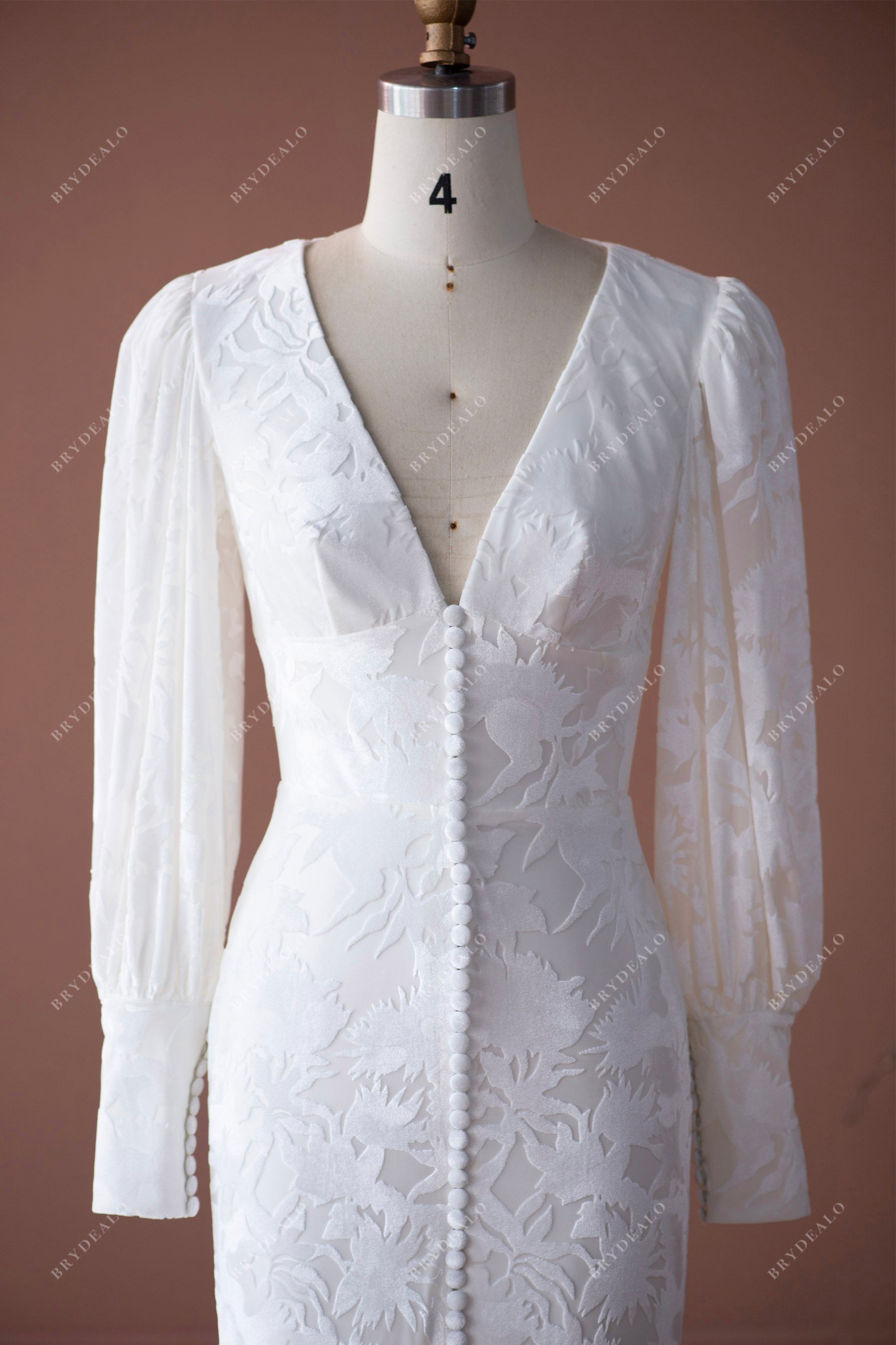 empire waist v-neck spring destination wedding dress