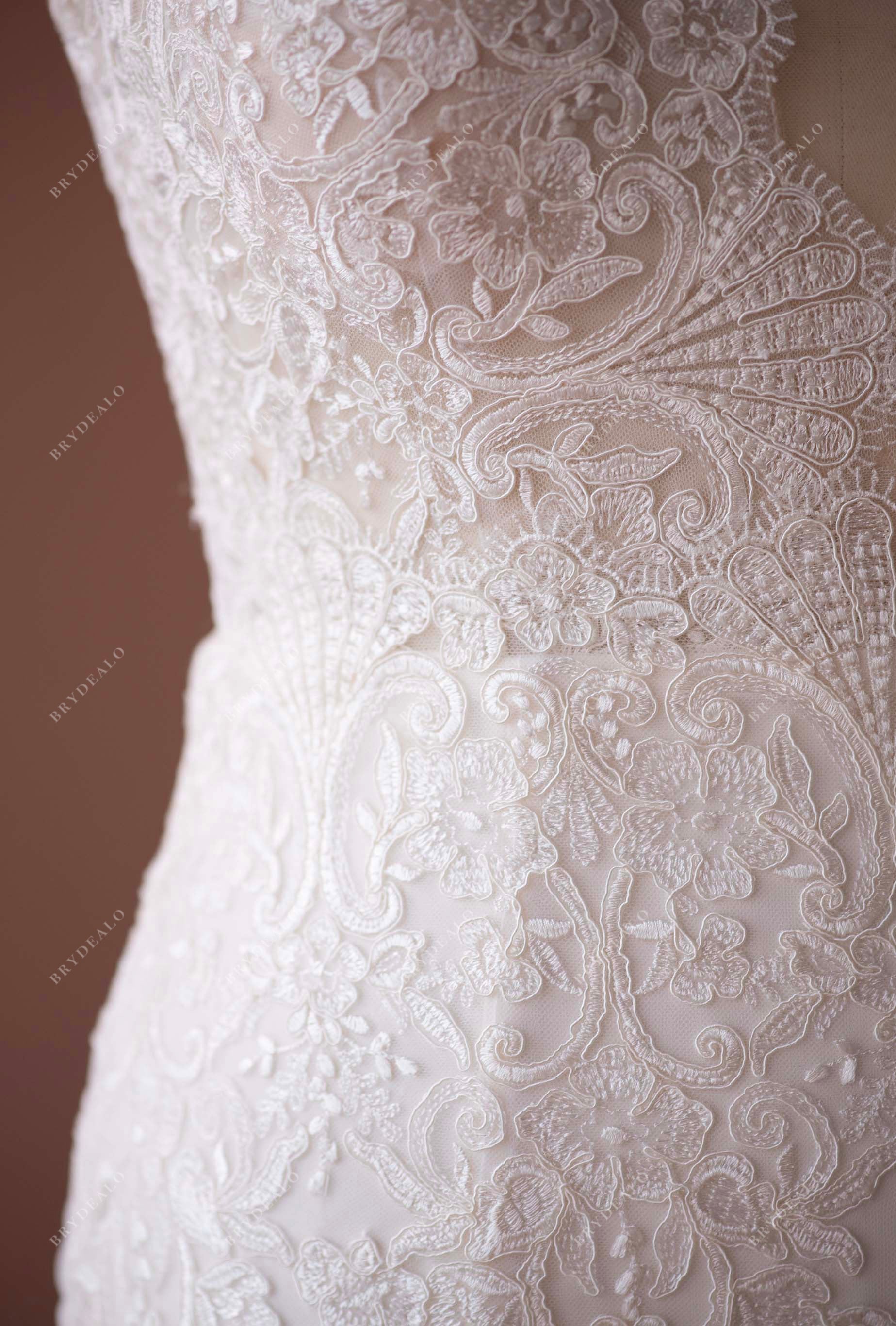plus size cap sleeves lace bridal gown