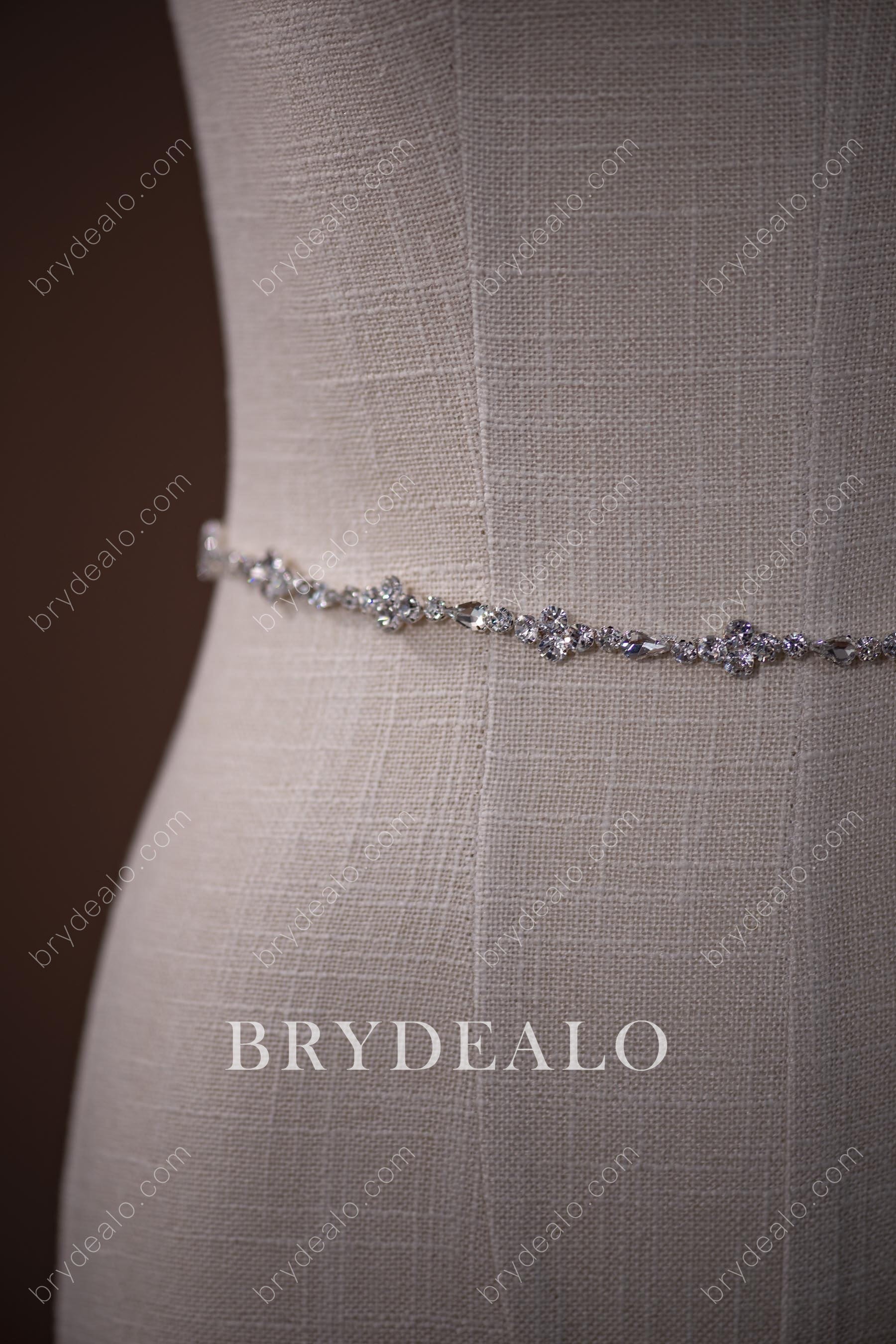Dainty Crystals Bridal Sash