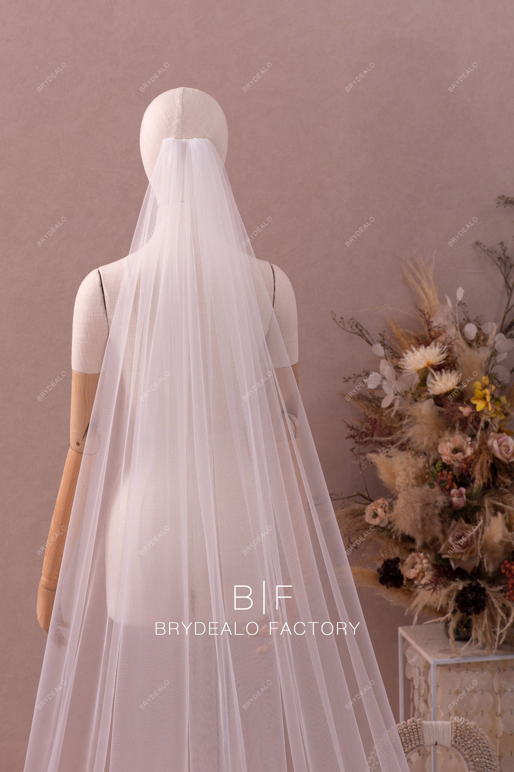 elegant tulle bridal veil