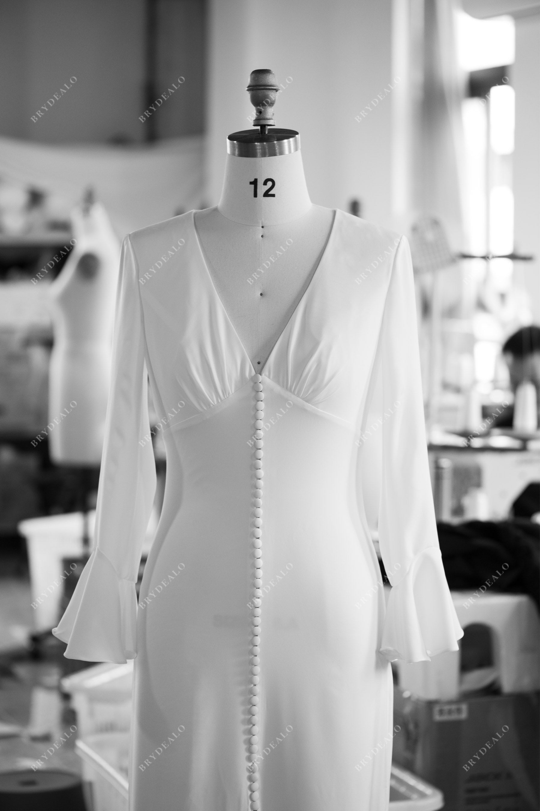 designer retro city wedding dress