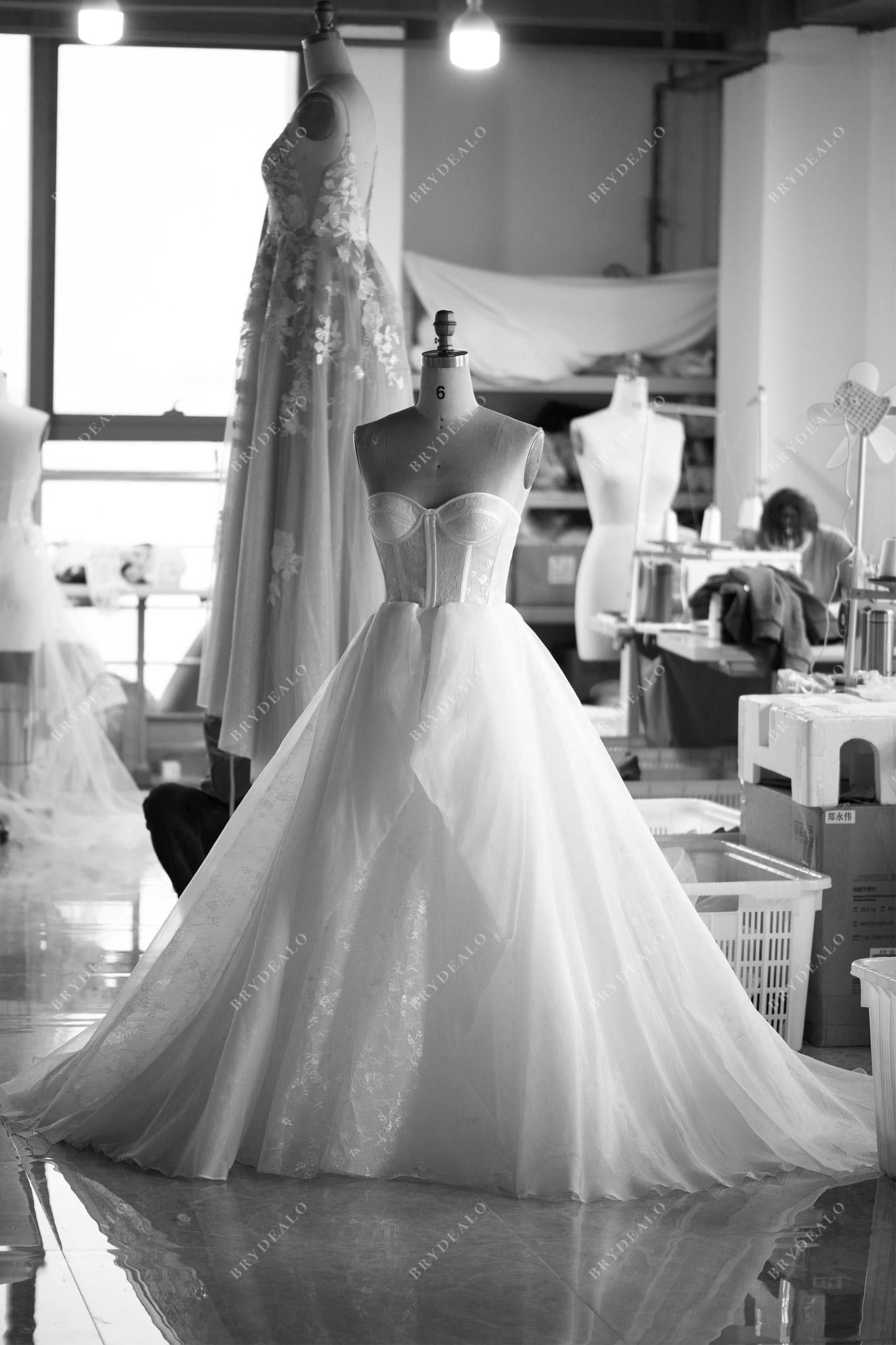 custom strapless corset ball gown wedding ballgown